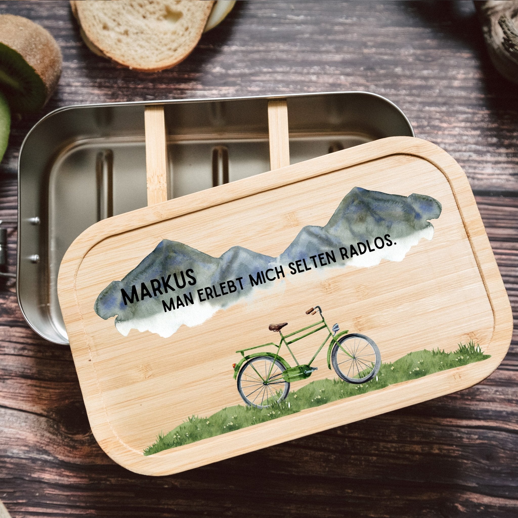 Brotdose Edelstahl - Selten radlos farbig - Abenteuernah