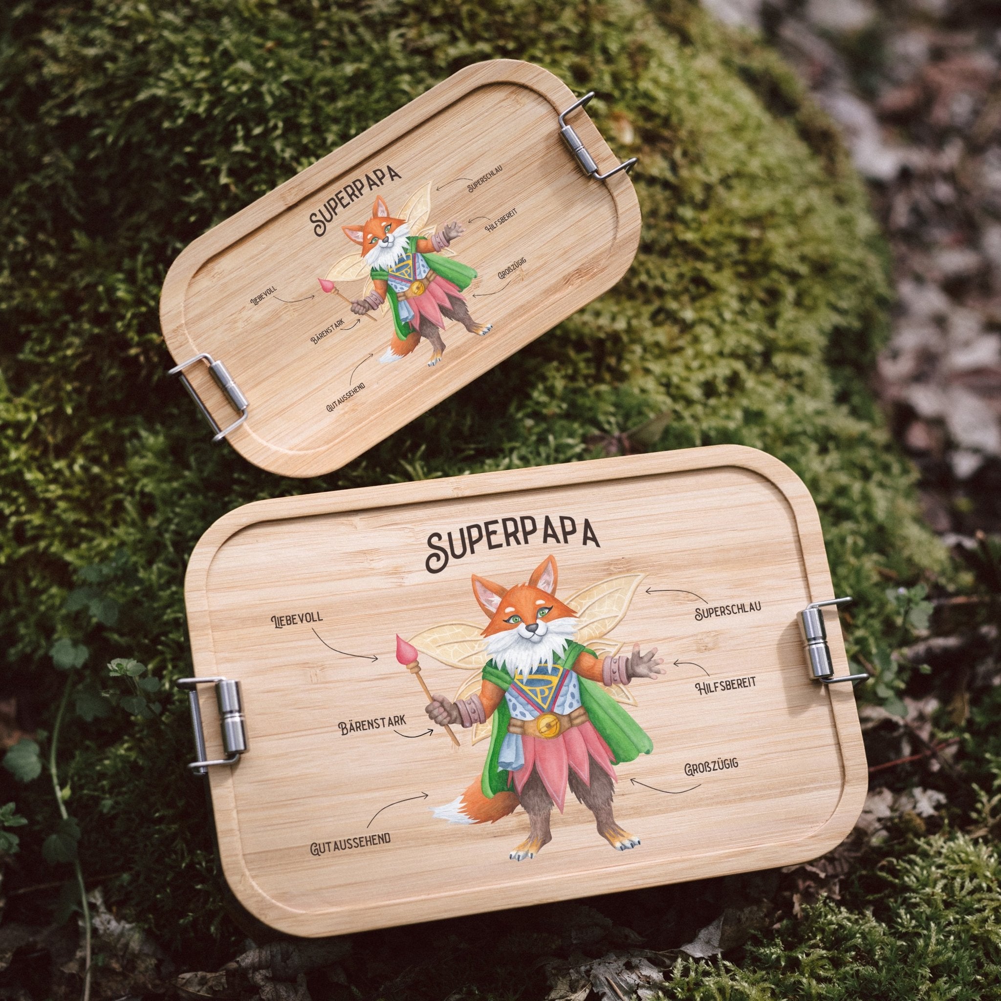 Brotdose Edelstahl - Superpapa Fuchs - Abenteuernah