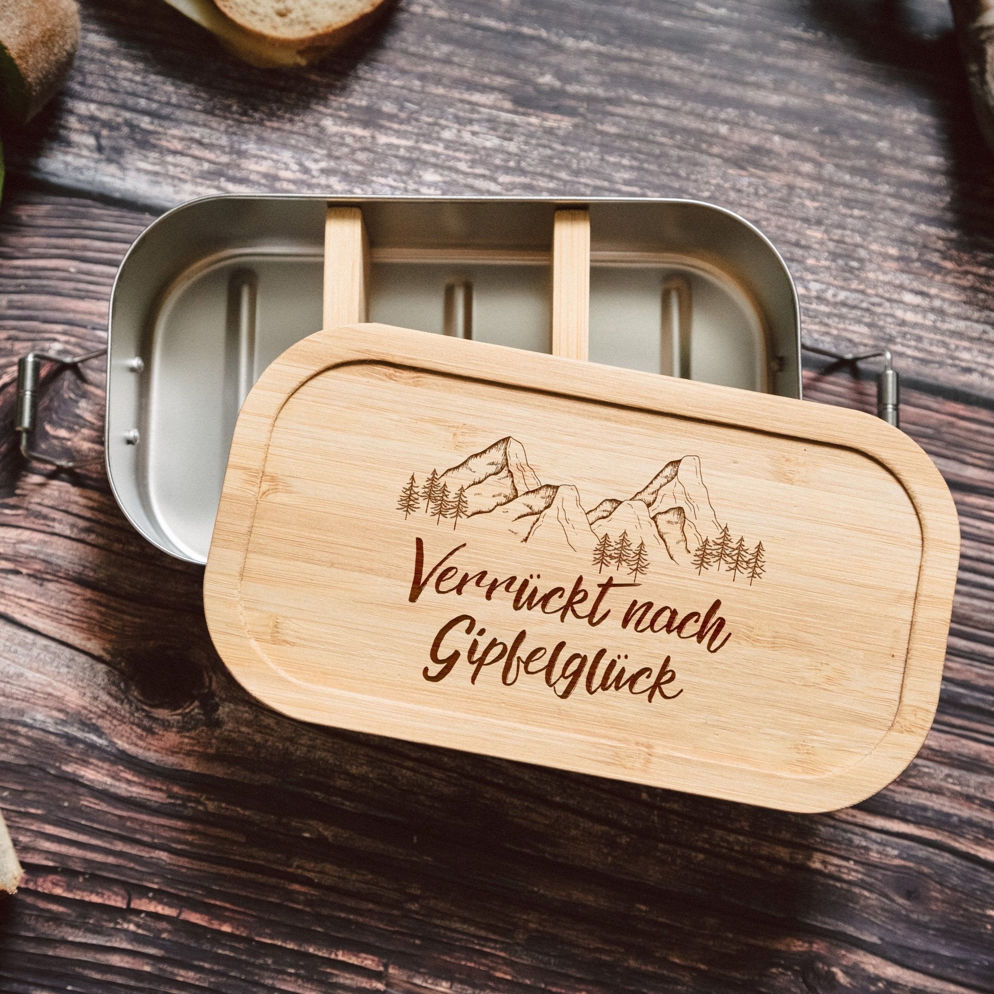 Brotdose Edelstahl - Verrückt nach Gipfelglück - Abenteuernah