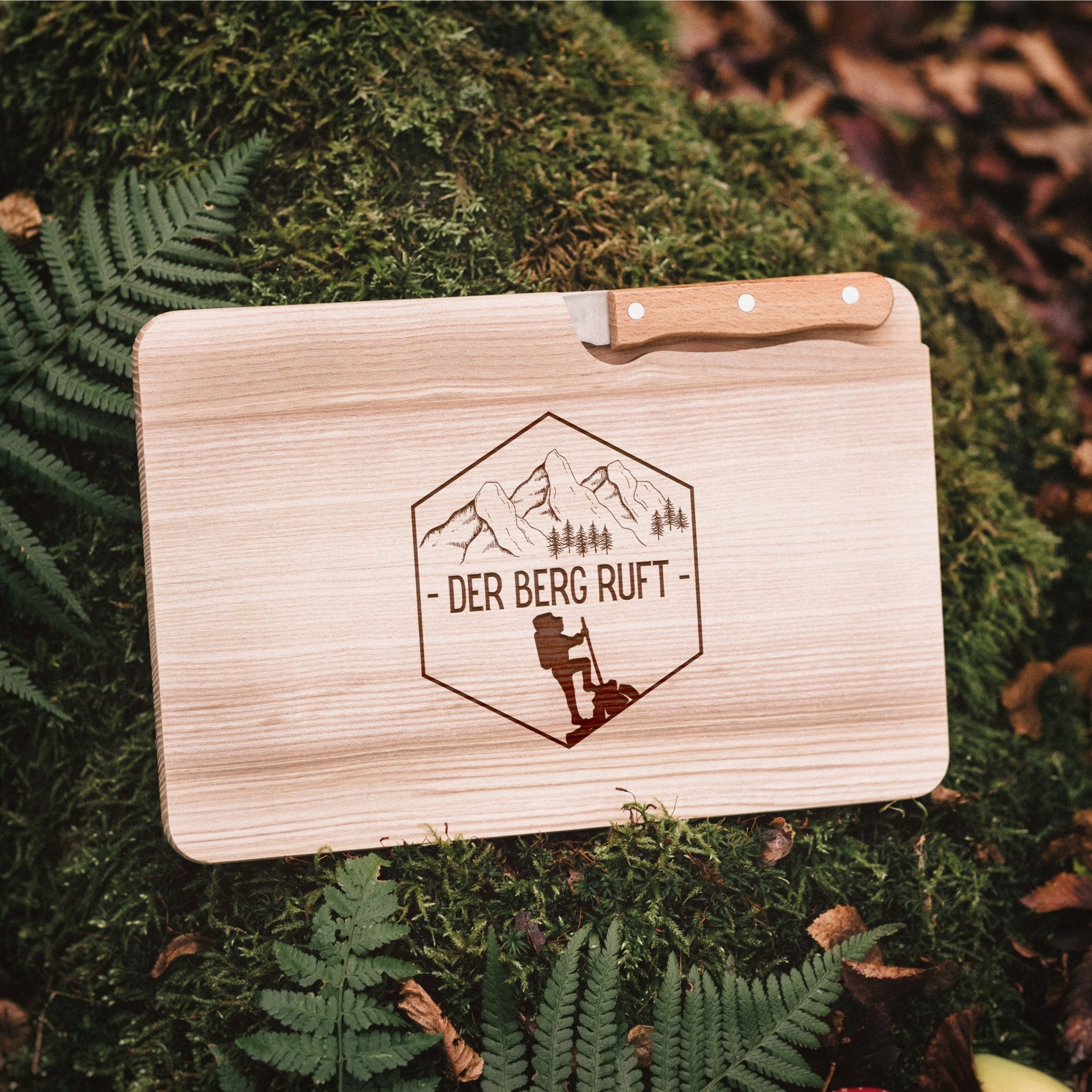 Brotzeitbrett mit Messer - Der Berg Ruft - Abenteuernah