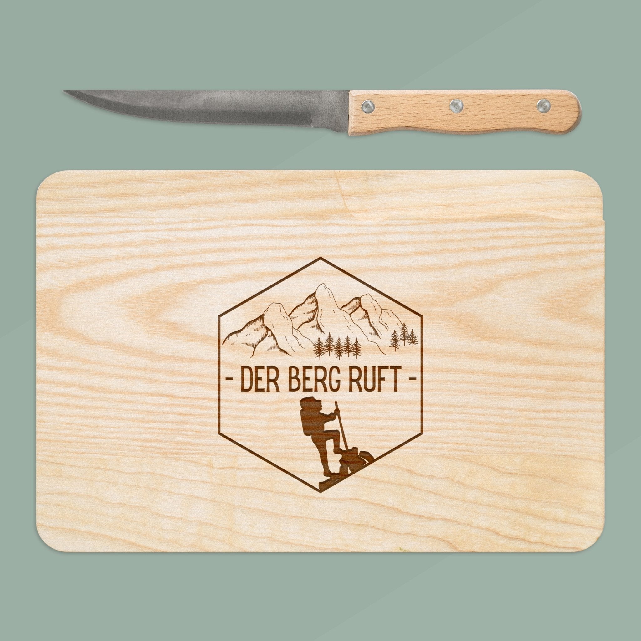 Brotzeitbrett mit Messer - Der Berg Ruft - Abenteuernah