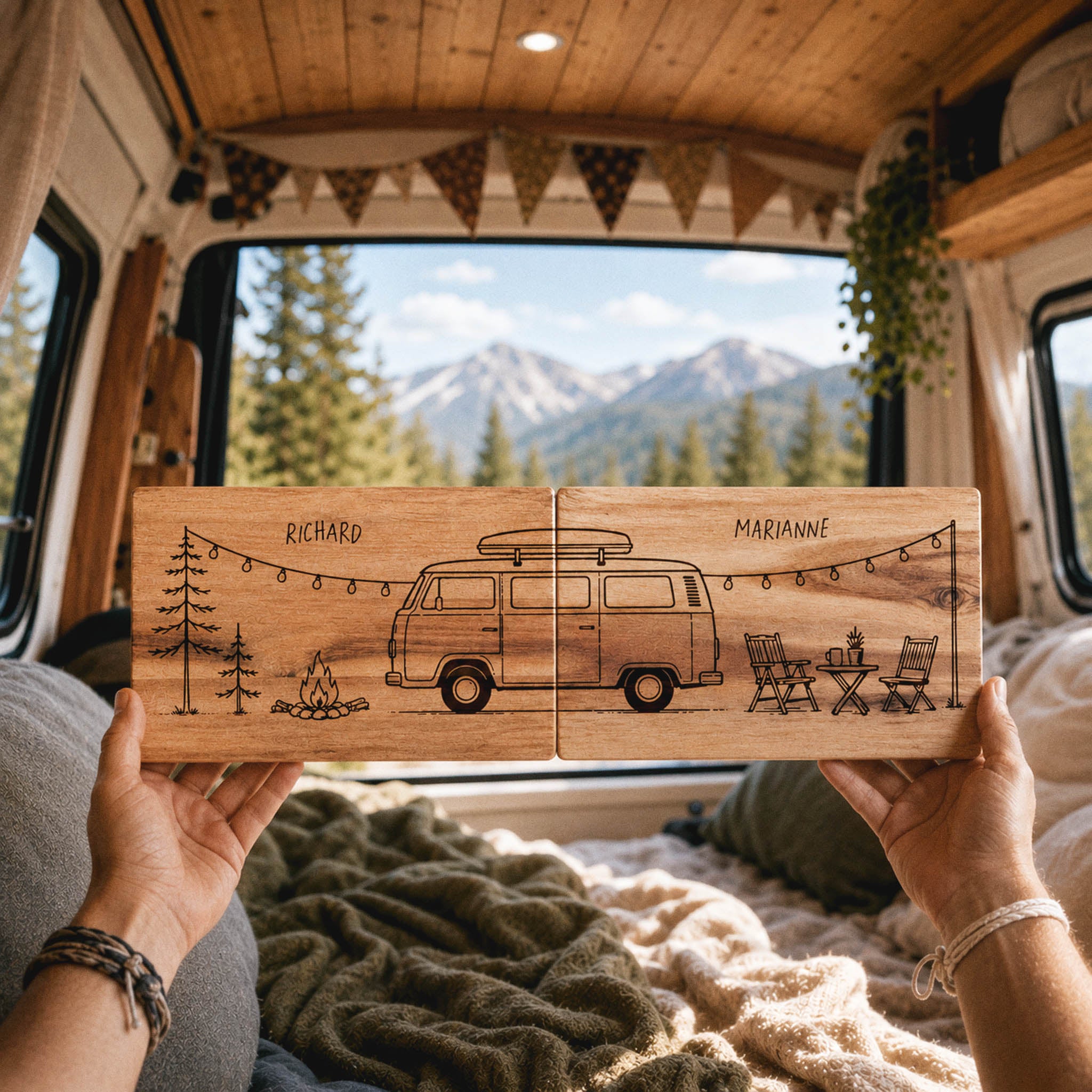 Partnerbrettchen Akazie - Camper