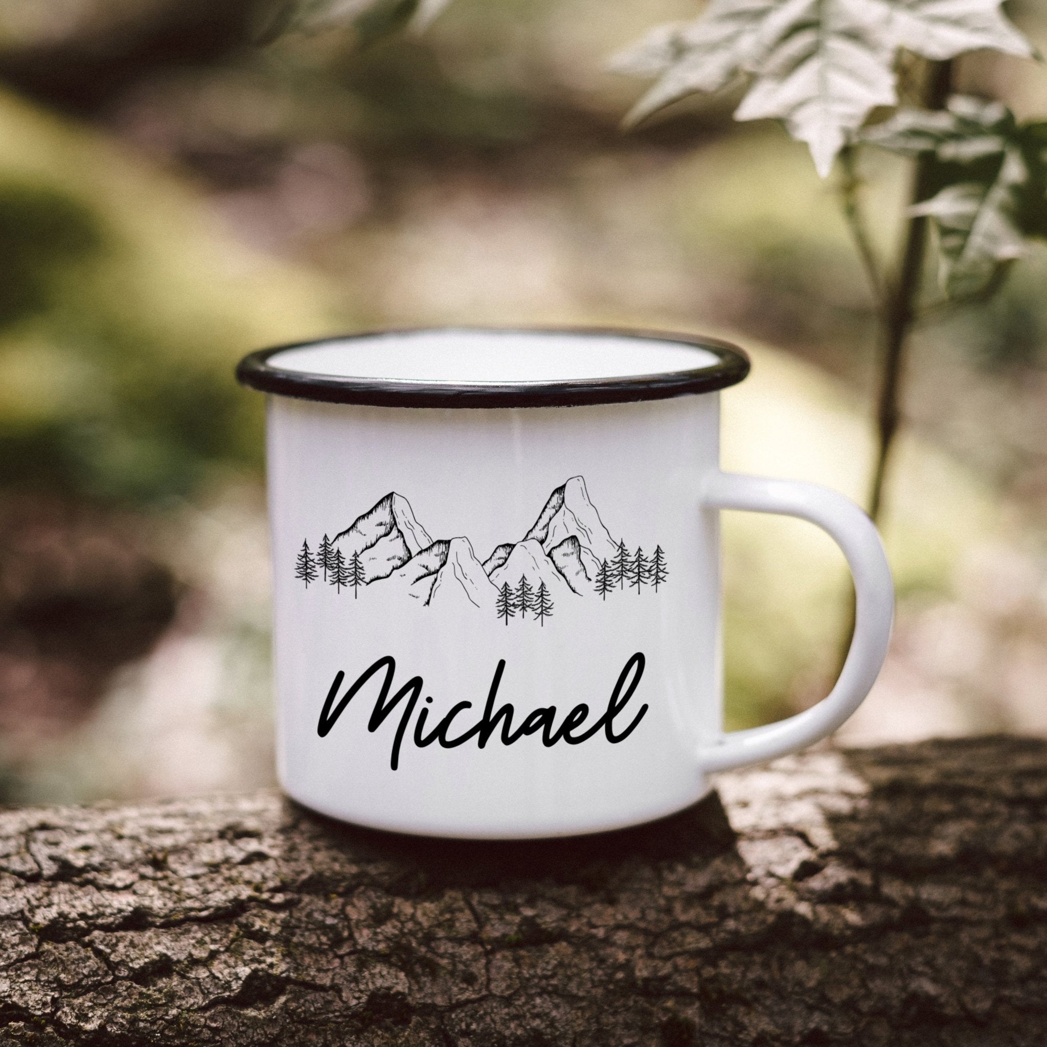 Emaille Tasse - Name Berge - Abenteuernah