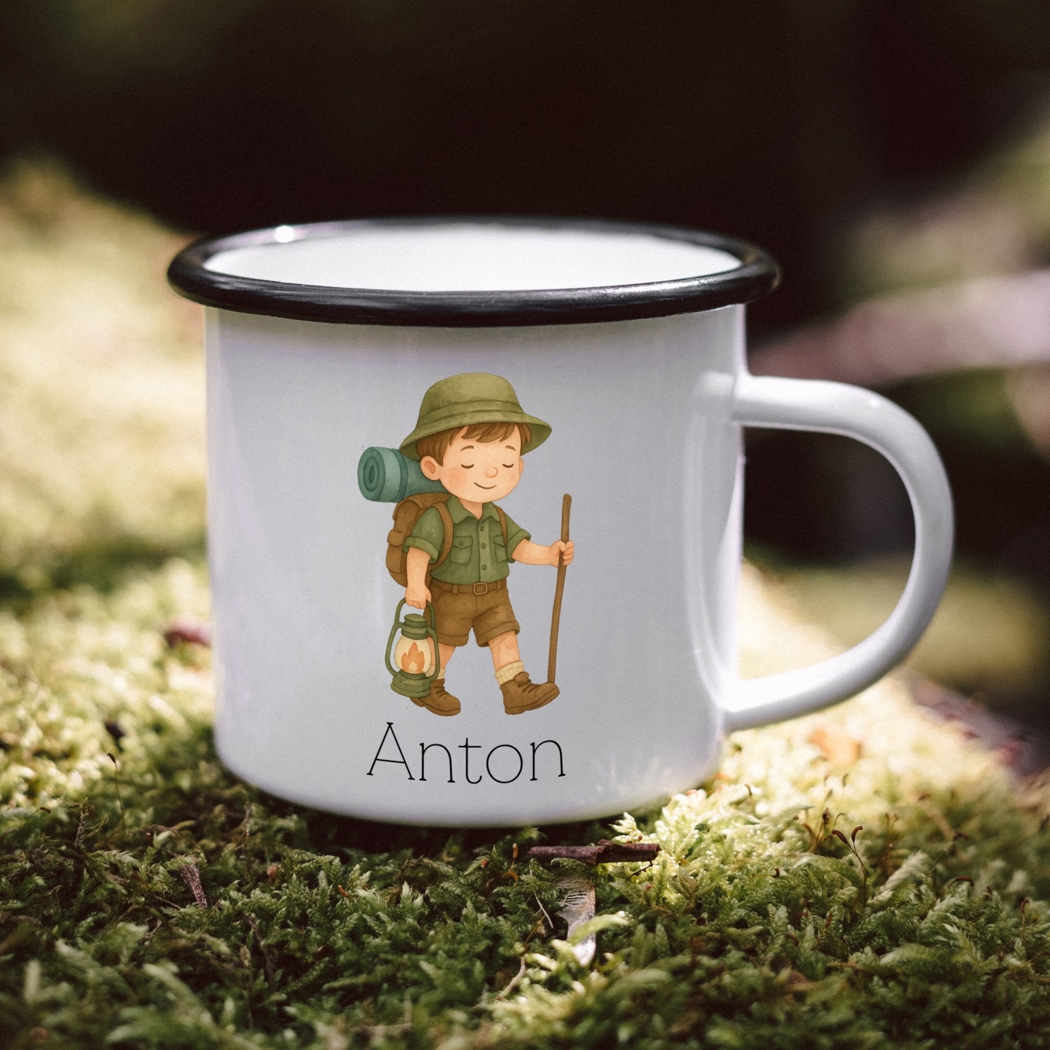 Emaille Tasse - Pfadfinder - Junge - Abenteuernah