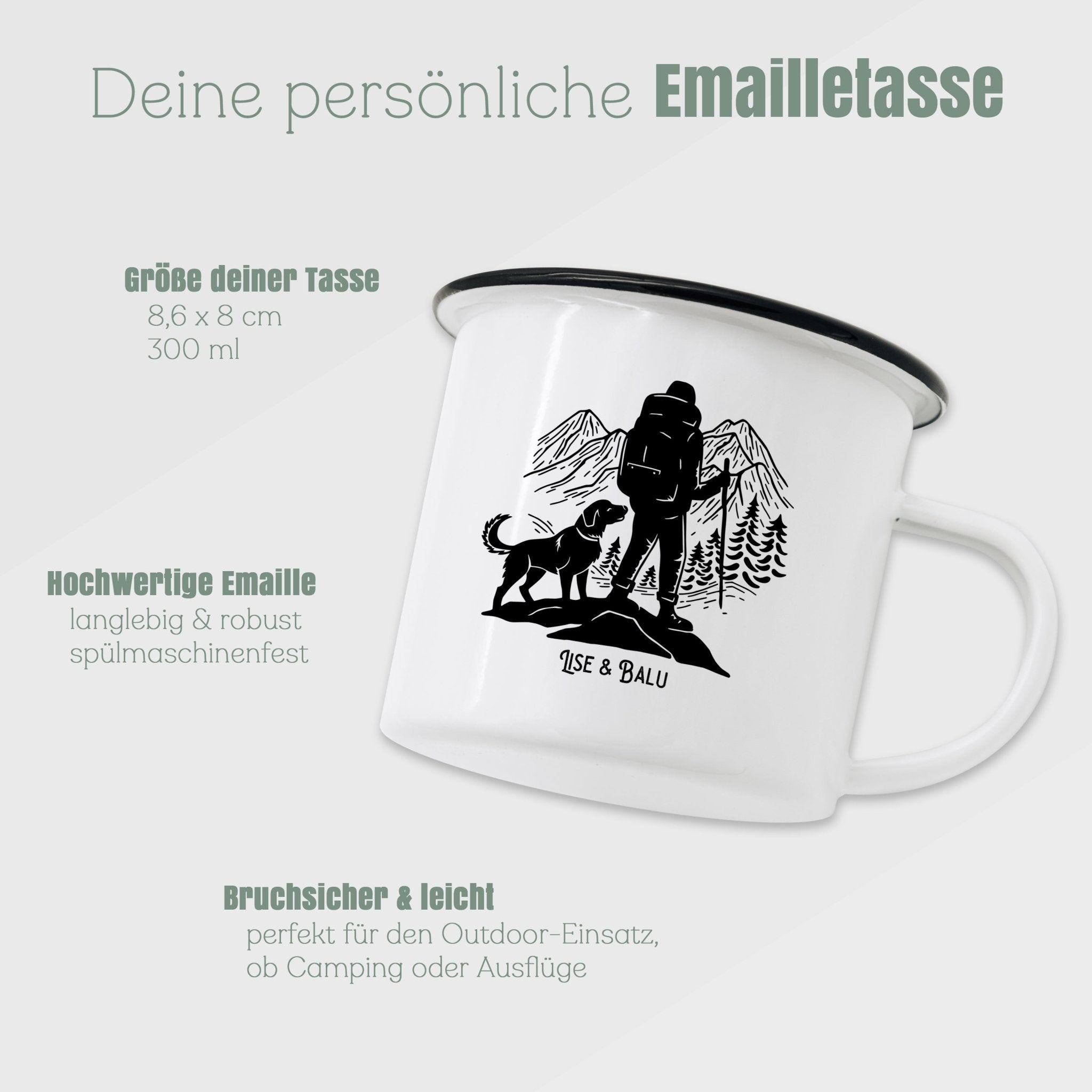 Emaille Tasse - Wanderbuddy - Abenteuernah
