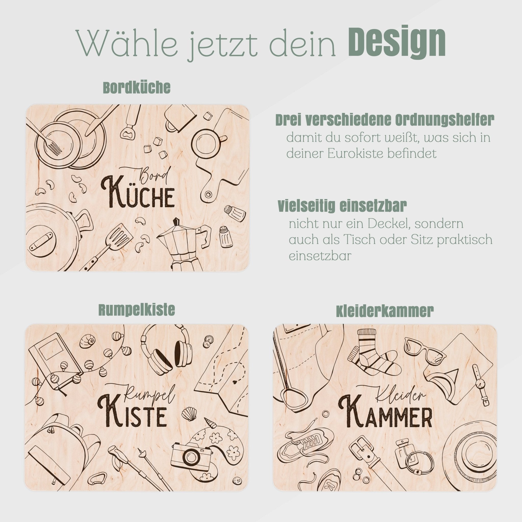 Eurokistendeckel aus Holz - Ordnungshelfer - Abenteuernah