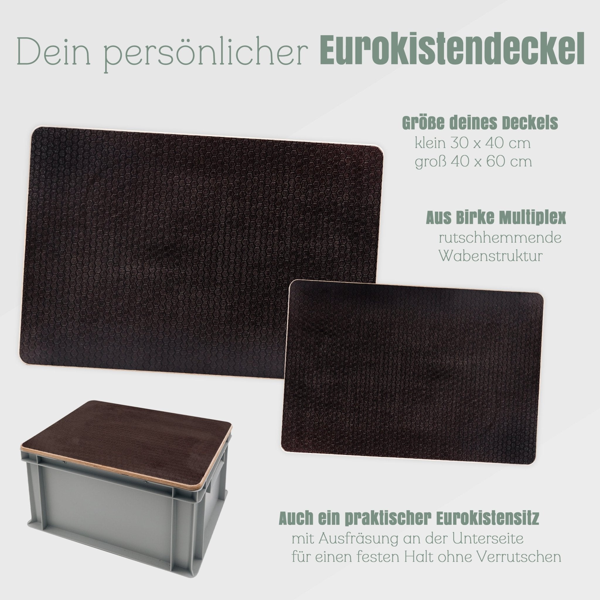 Eurokistendeckel mit Wabenstruktur - Abenteuernah
