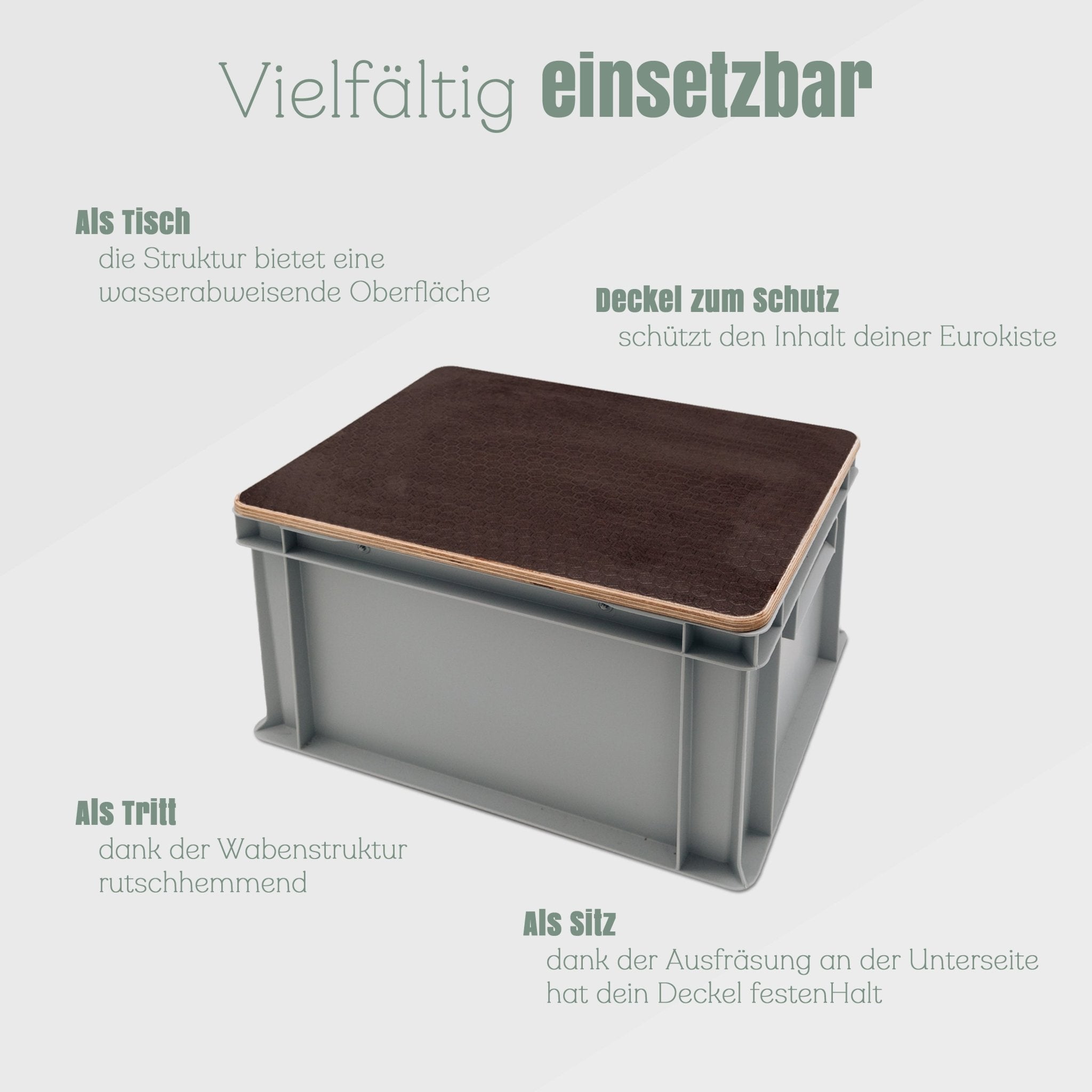 Eurokistendeckel mit Wabenstruktur - Abenteuernah