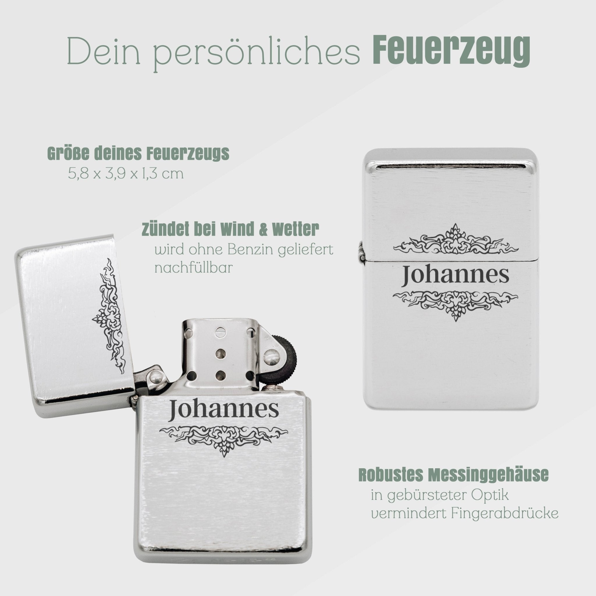 Feuerzeug - Monogram - Abenteuernah