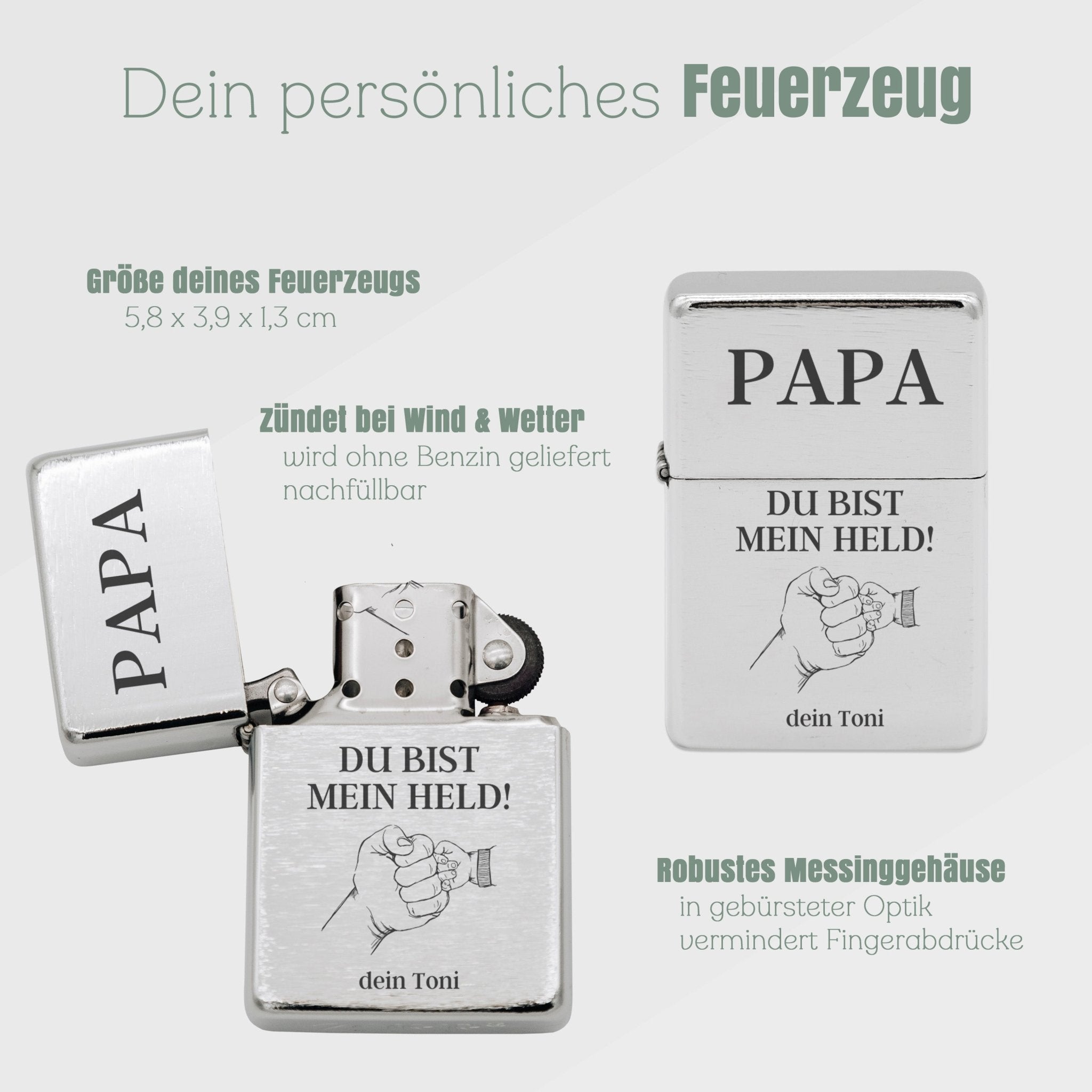 Feuerzeug - Papa mein Held - Abenteuernah