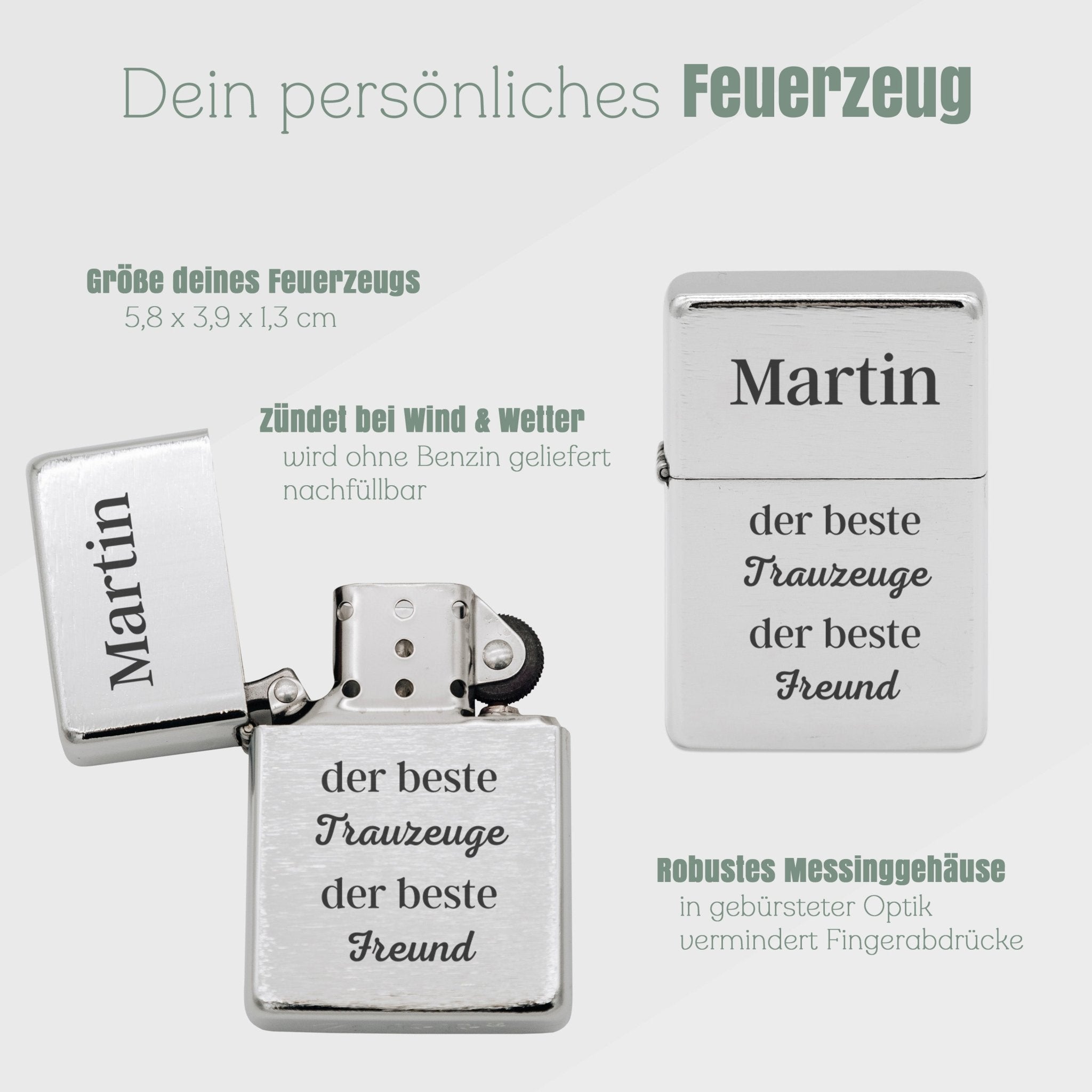 Feuerzeug - Trauzeuge - Abenteuernah