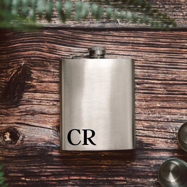 Flachmann Edelstahl - Initialen - Abenteuernah