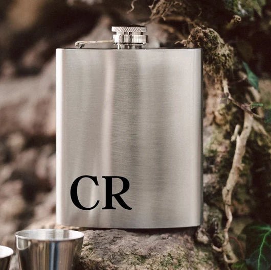 Flachmann Edelstahl - Initialen - Abenteuernah