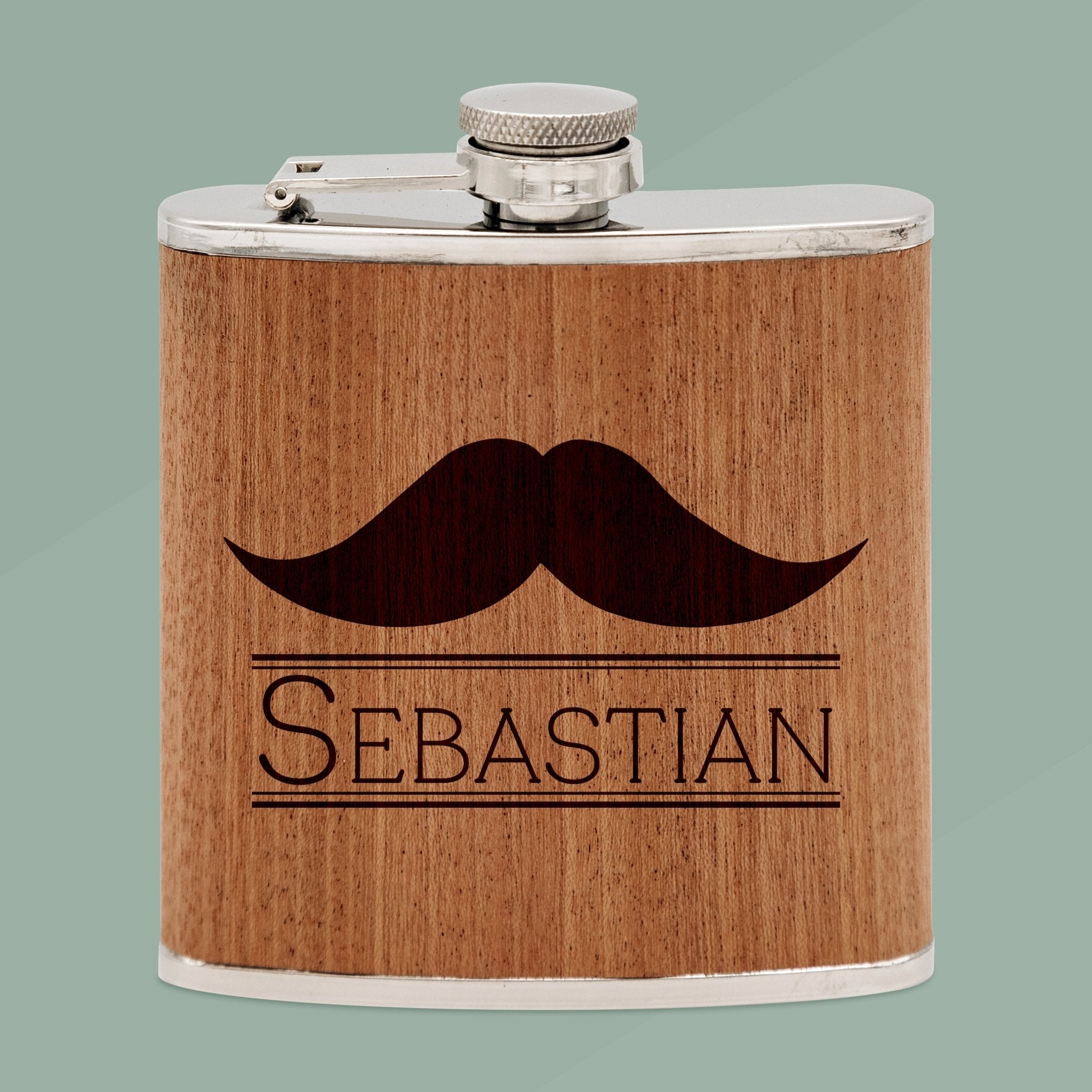 Flachmann Holz - Bart - Abenteuernah