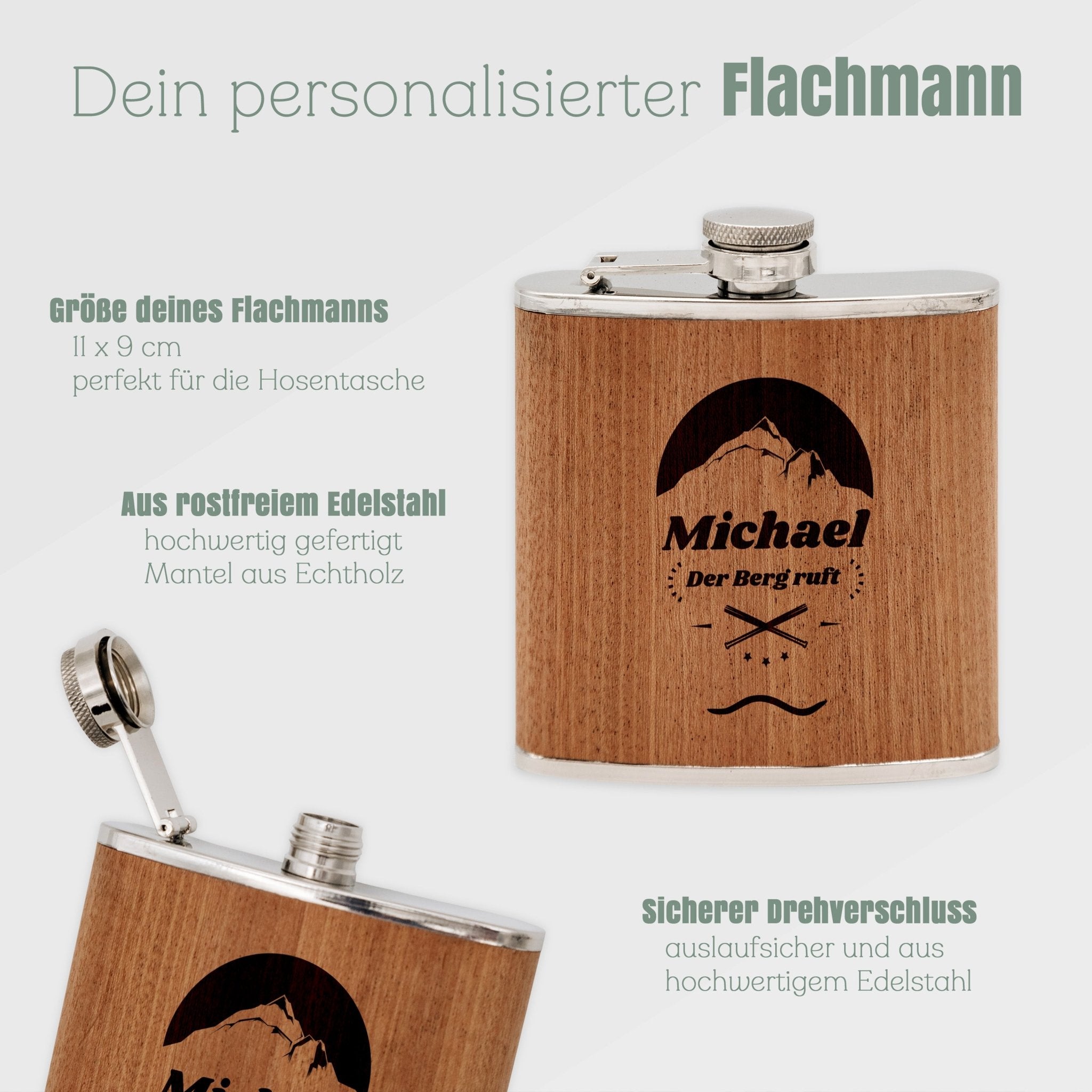 Flachmann Holz - Der Berg ruft - Abenteuernah