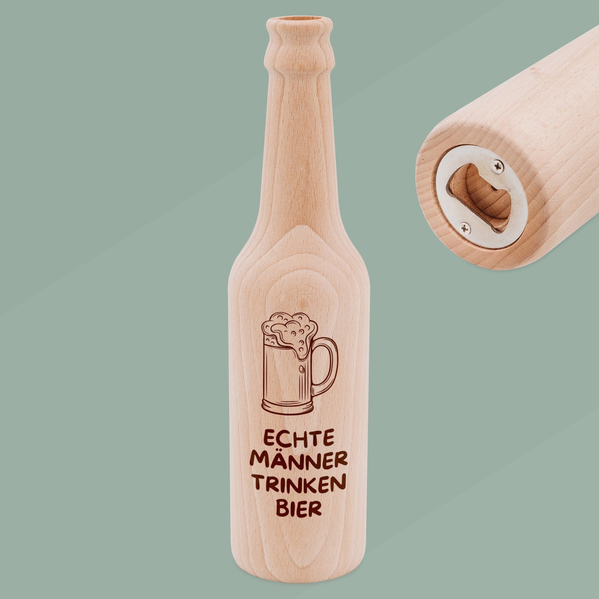 Flaschenöffner Bierflaschenform mit Spruch - Abenteuernah