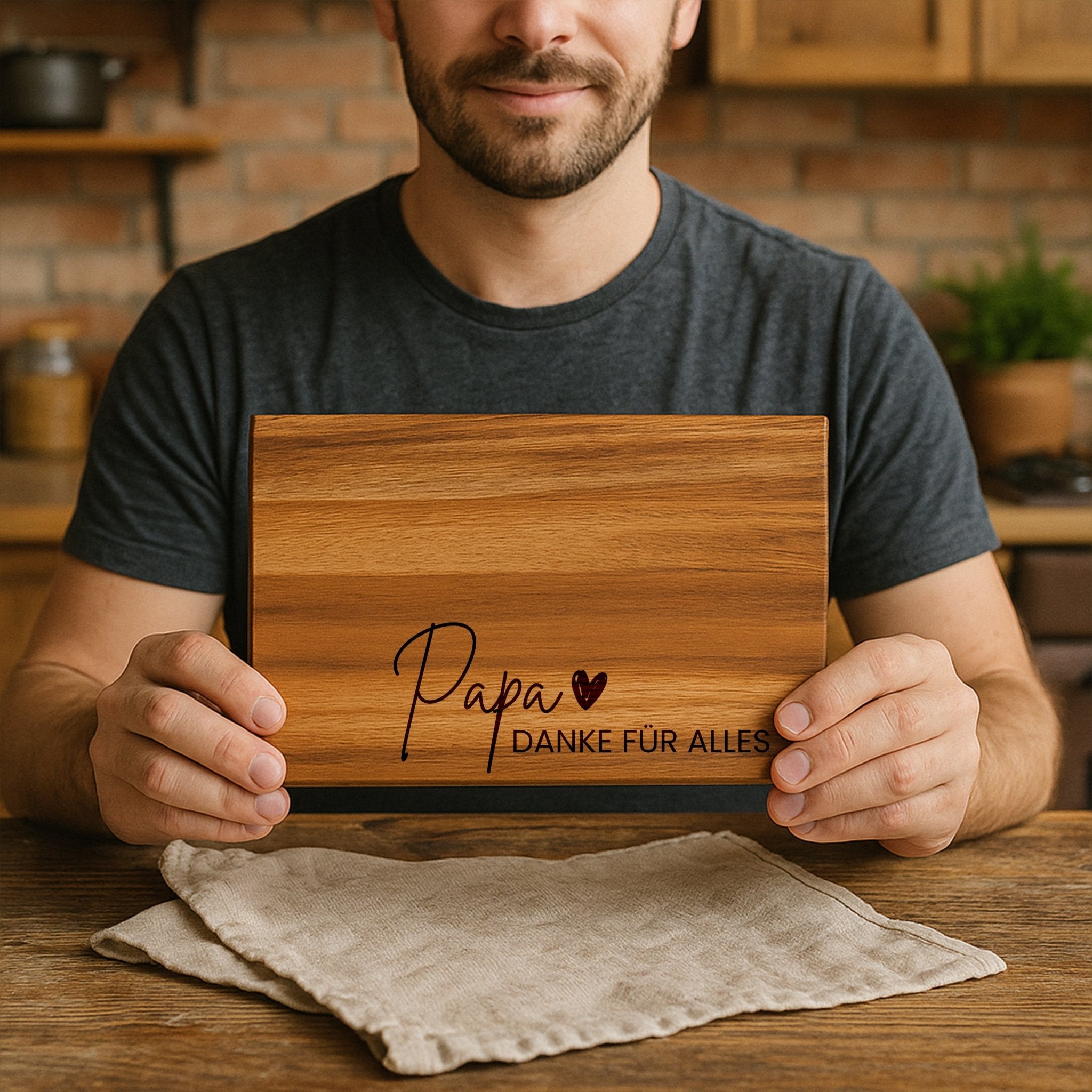 Frühstücksbrett Akazie - Danke für Alles - Abenteuernah