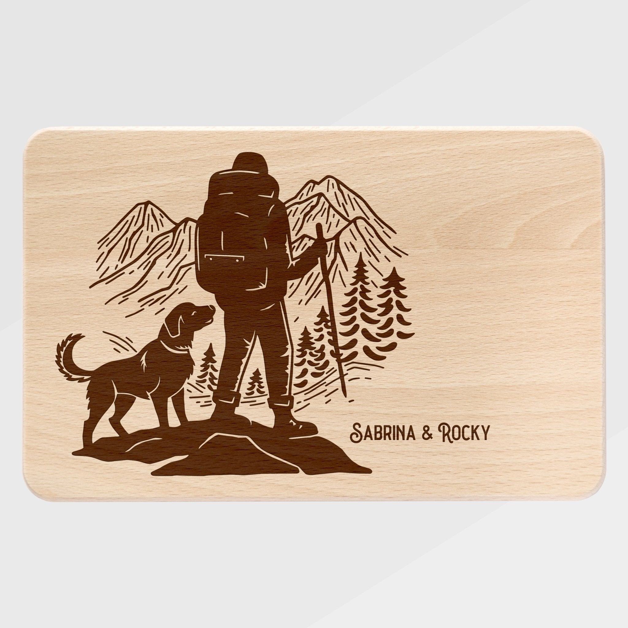 Frühstücksbrett Holz - Wanderbuddy - Abenteuernah