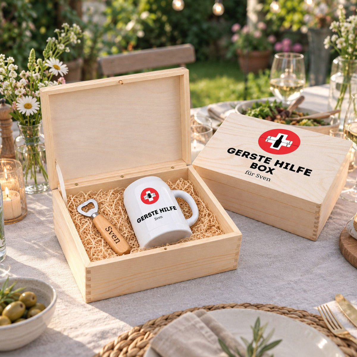 Geschenkbox personalisiert - Gerste Hilfe - Abenteuernah