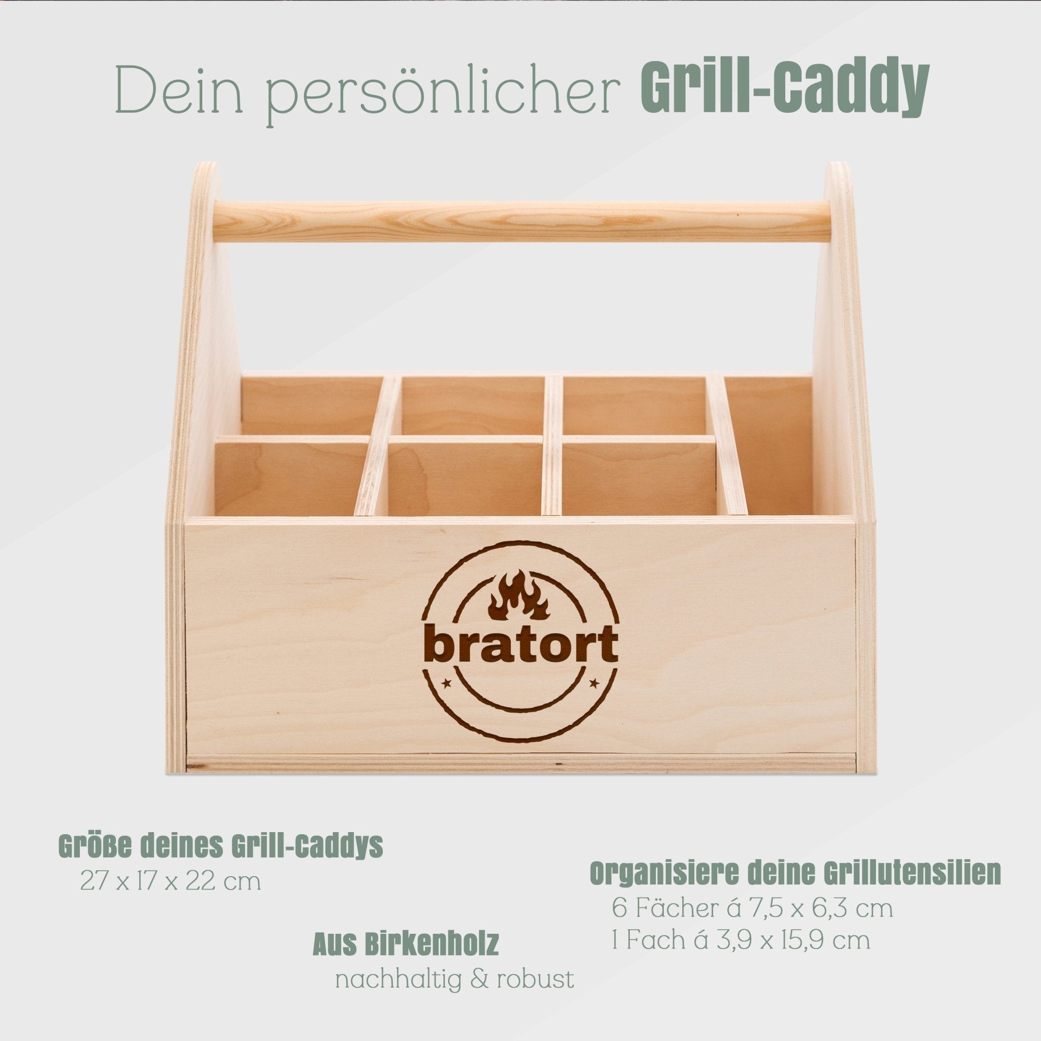 Grill - Caddy aus Holz - bratort - Abenteuernah