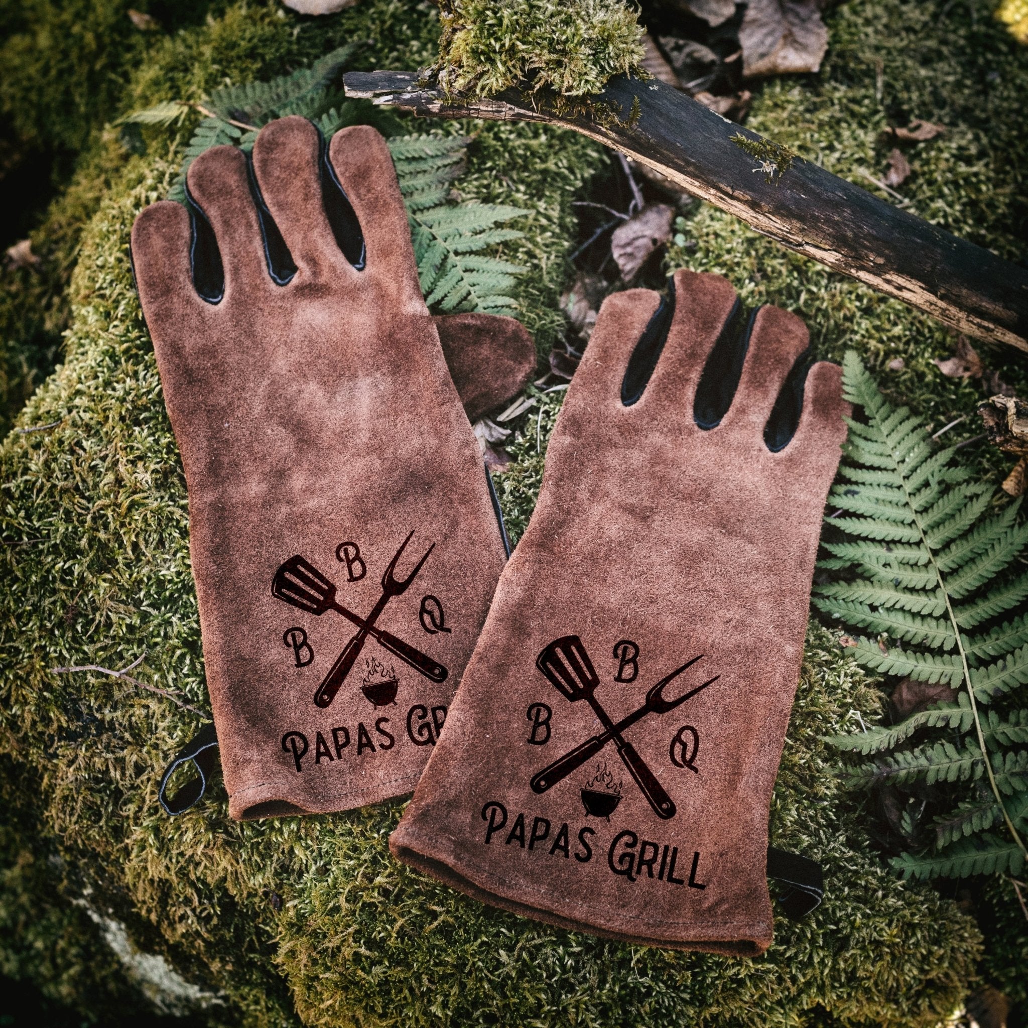 Grillhandschuh Leder - BBQ Papas Grill - Abenteuernah