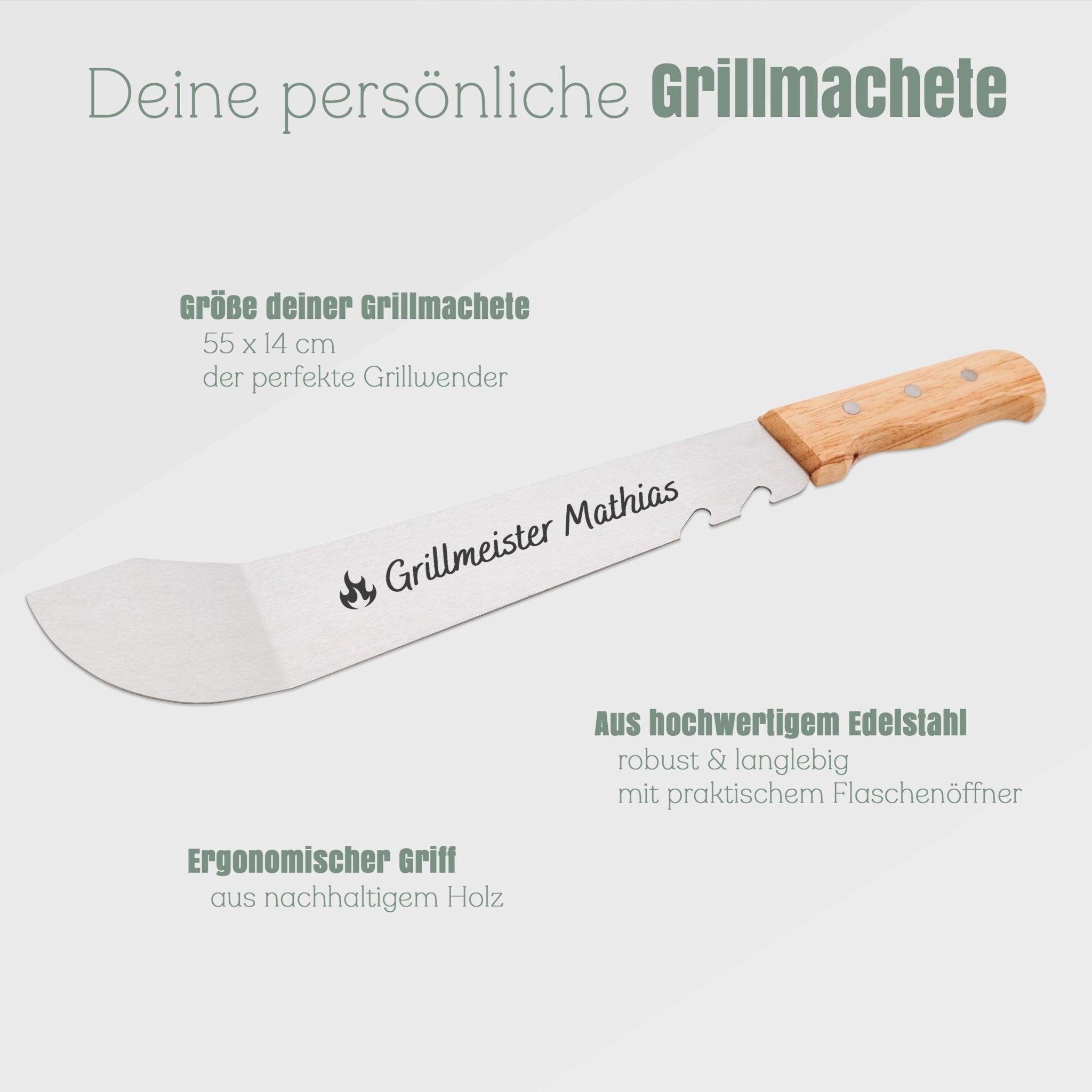 Grillmachete aus Edelstahl - Grillmeister - Abenteuernah