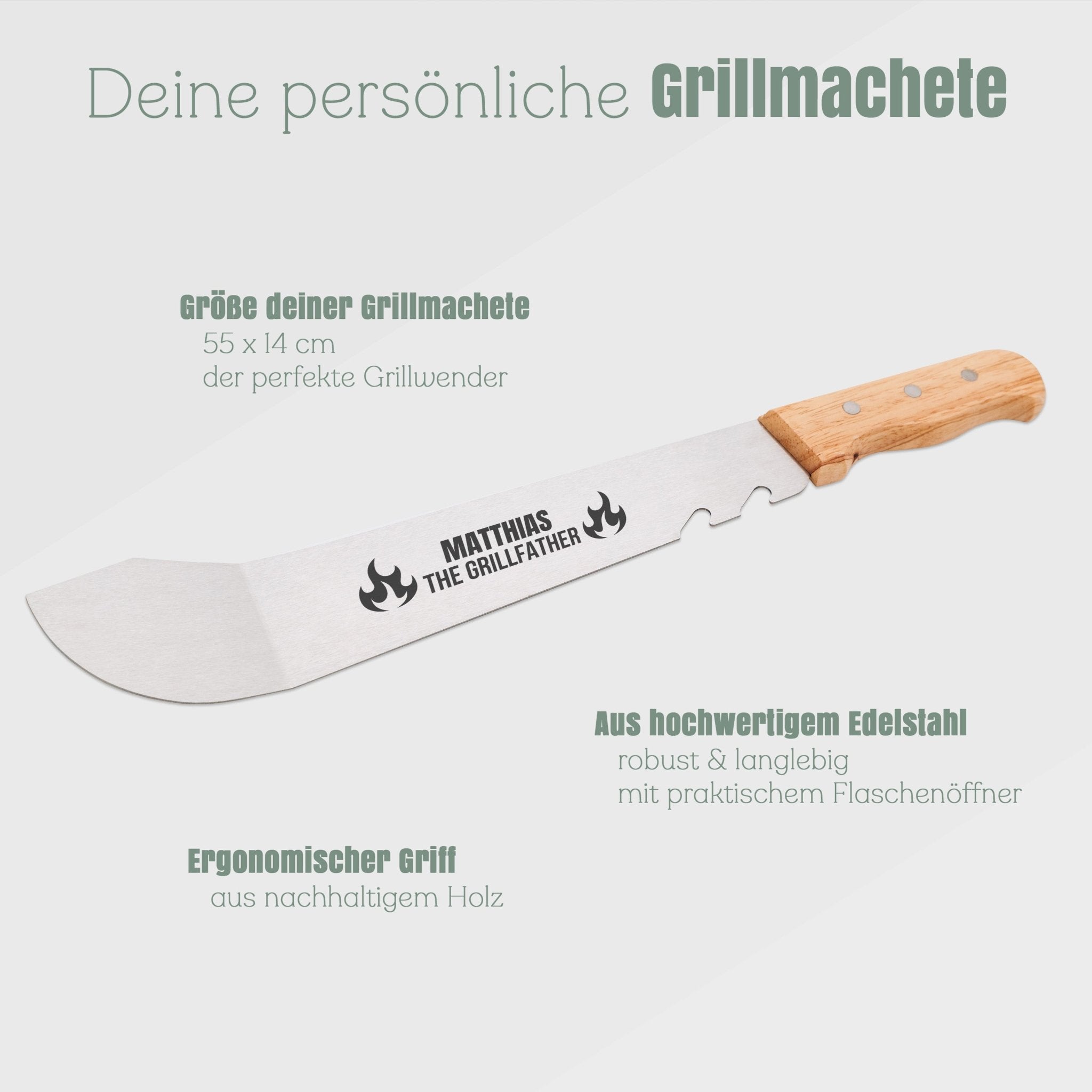 Grillmachete aus Edelstahl - The Grillfather - Abenteuernah