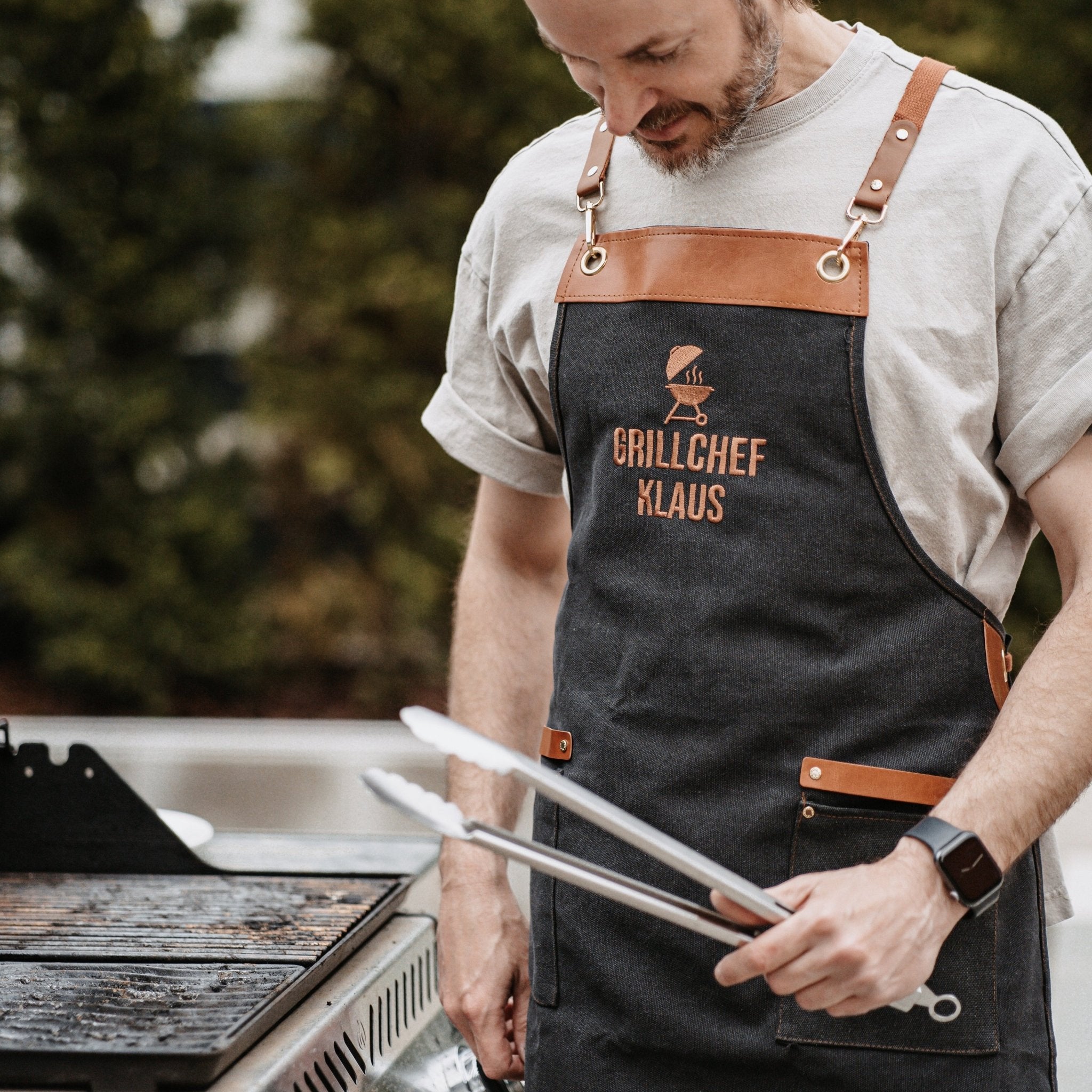 Grillschürze mit Stick - Grillchef - Abenteuernah