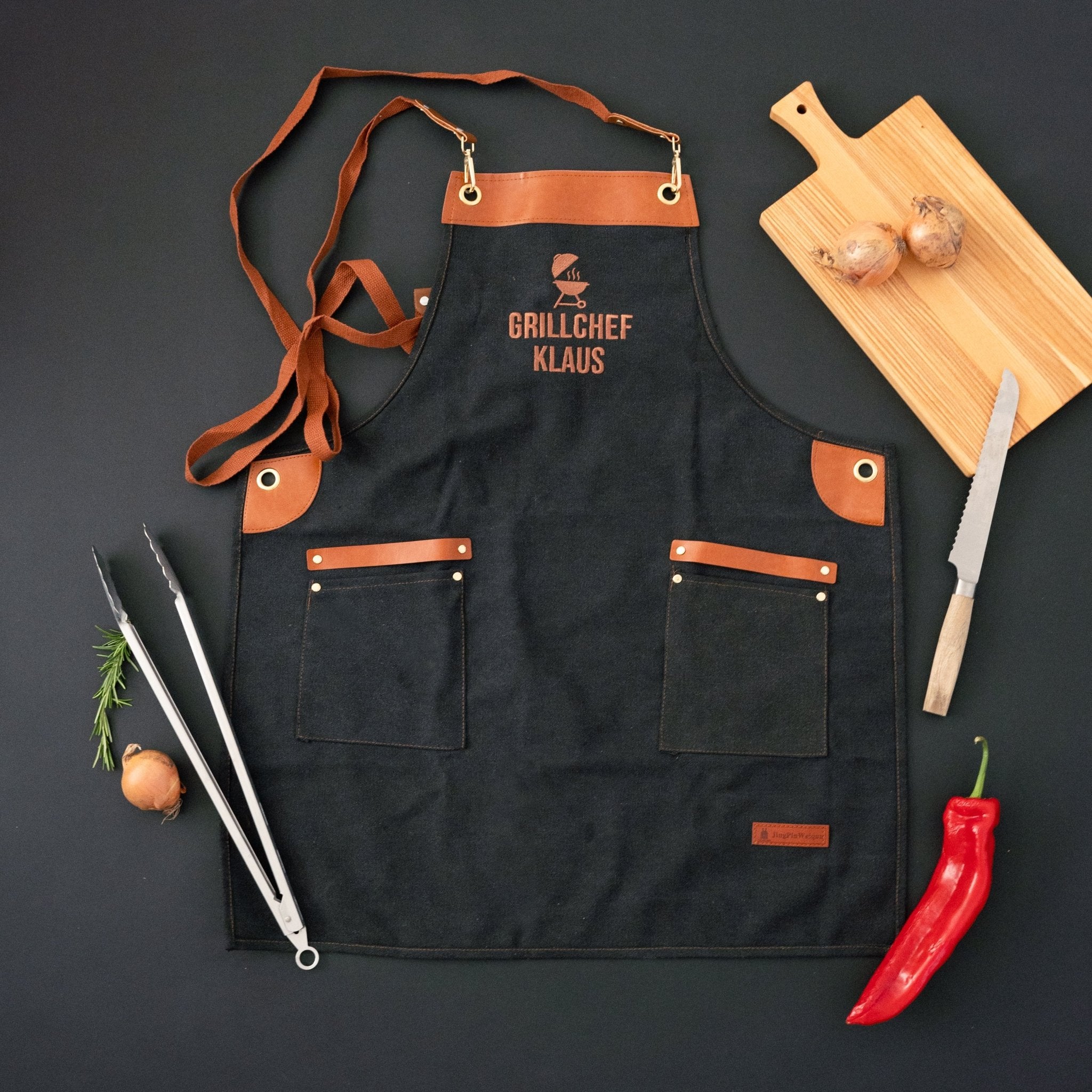 Grillschürze mit Stick - Grillchef - Abenteuernah