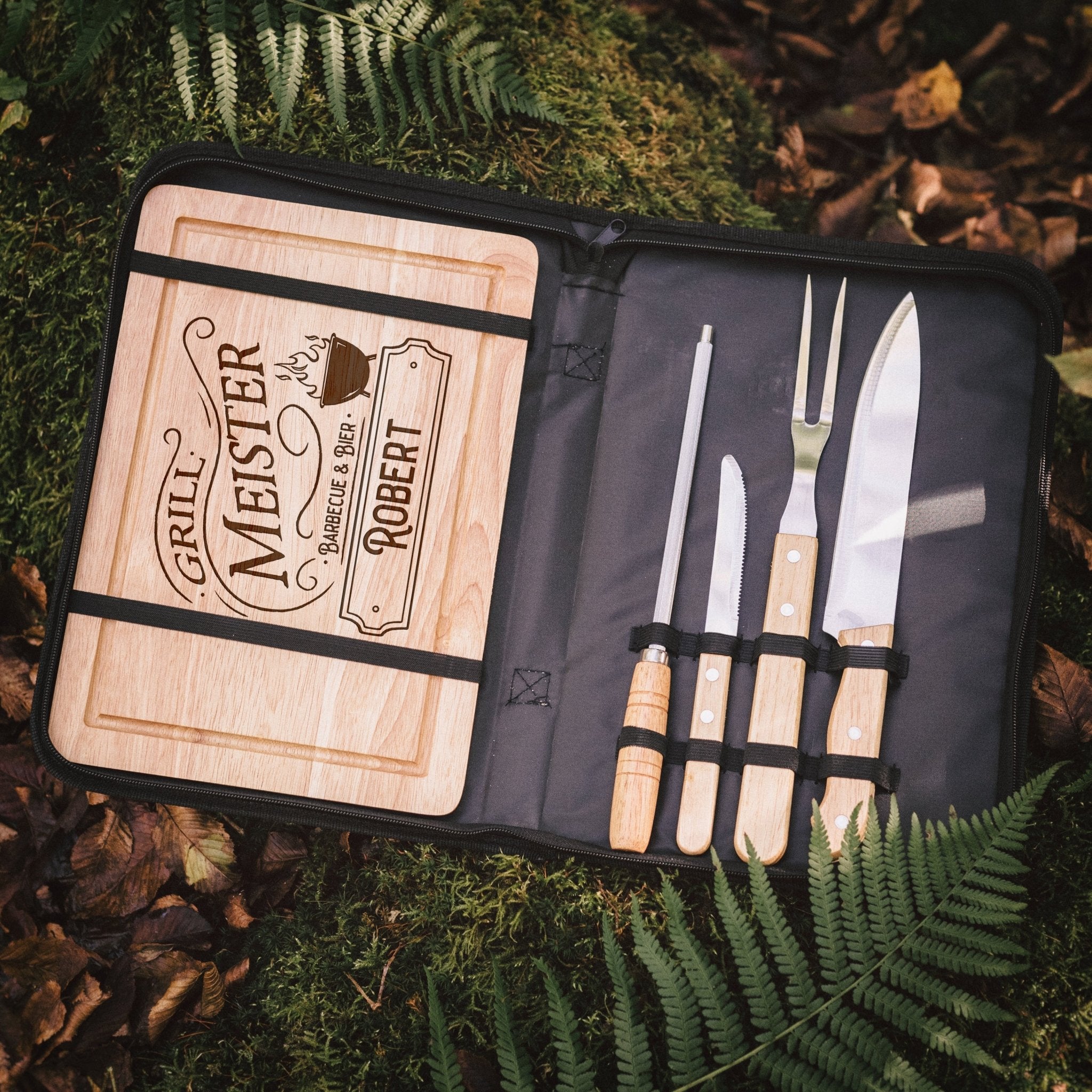 Grillset und Tasche - Vintage Grillmeister - Abenteuernah