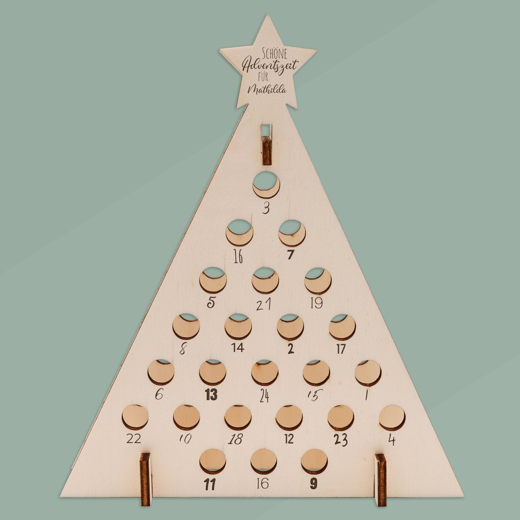 Gutschein - Adventskalender - Kleiner Tannenbaum mit Wunschname - Abenteuernah