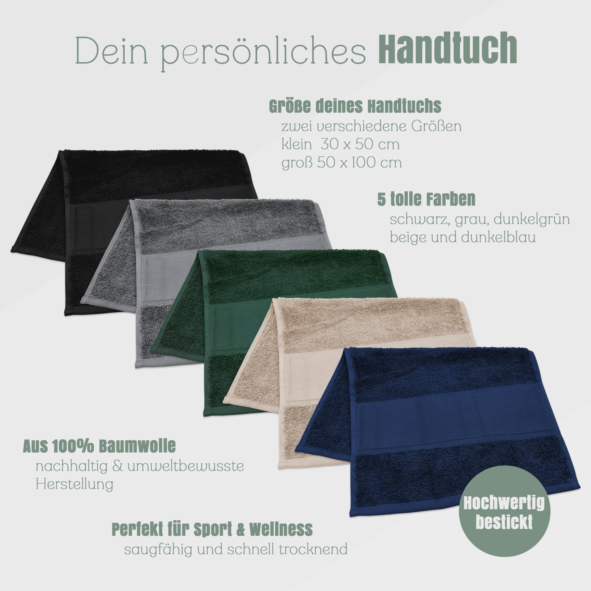 Handtuch Baumwolle - Name - Abenteuernah