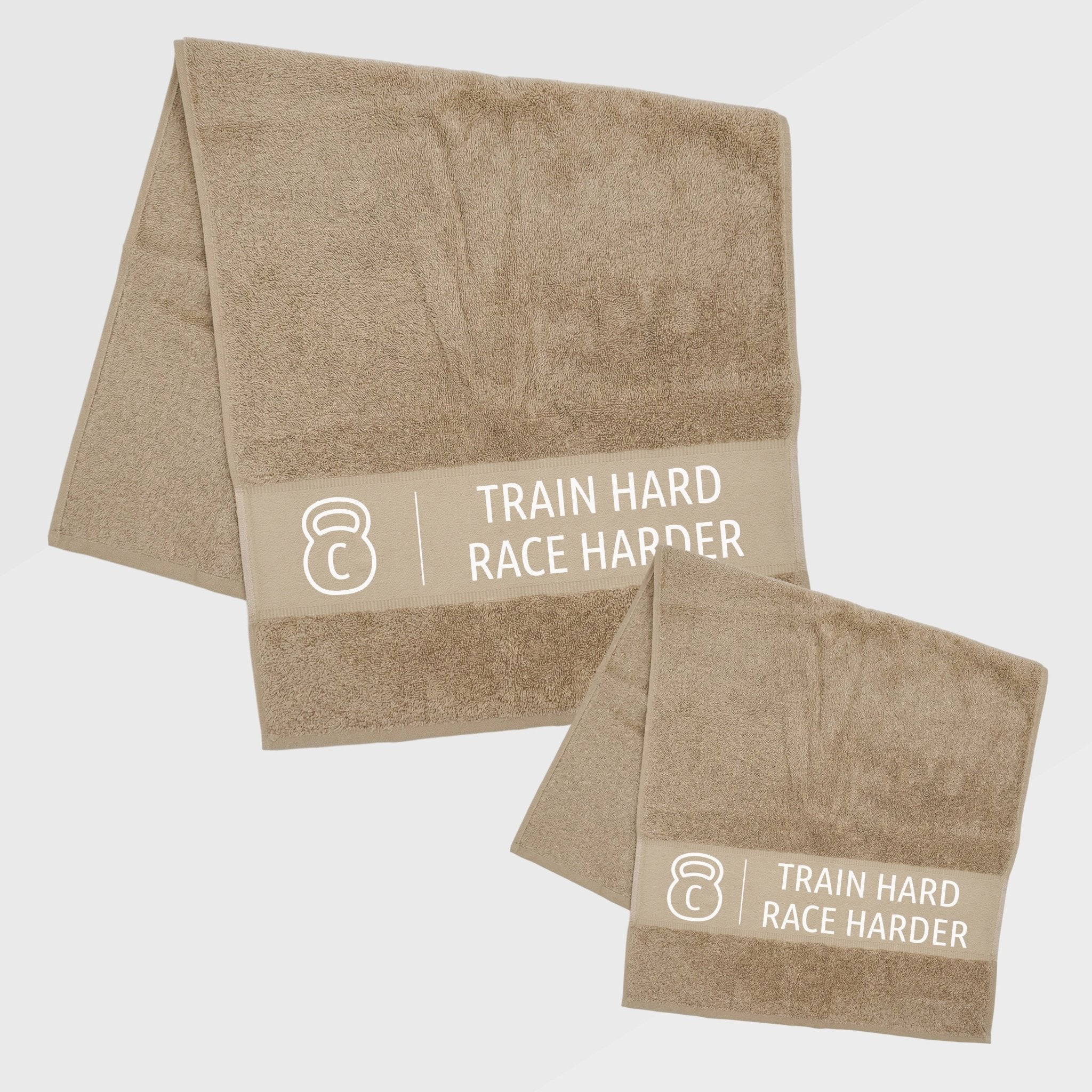 Handtuch Baumwolle personalisiert - Train Hard - Abenteuernah