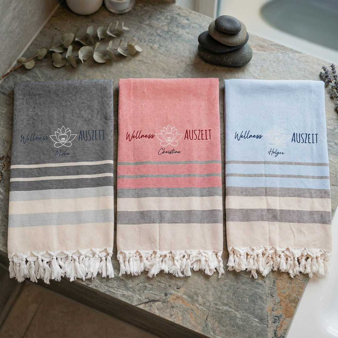 Handtuch Hamamtuch - Wellness Auszeit - Abenteuernah