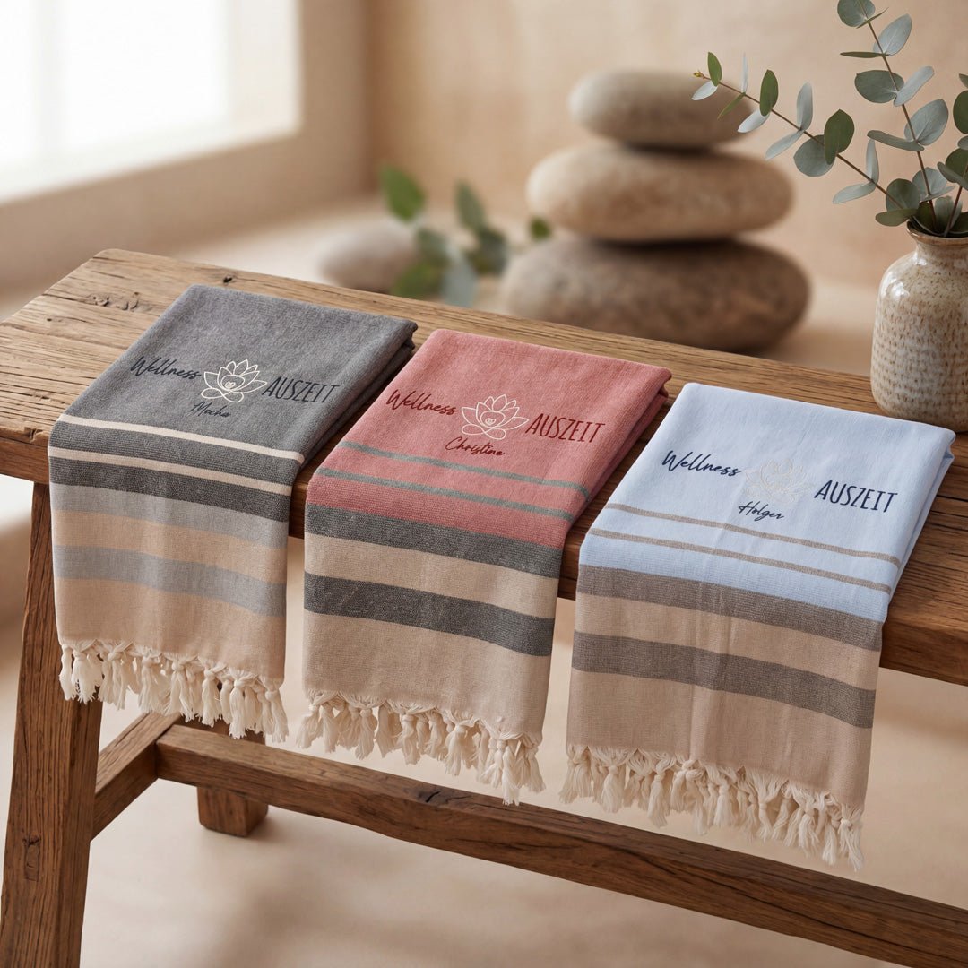 Handtuch Hamamtuch - Wellness Auszeit - Abenteuernah