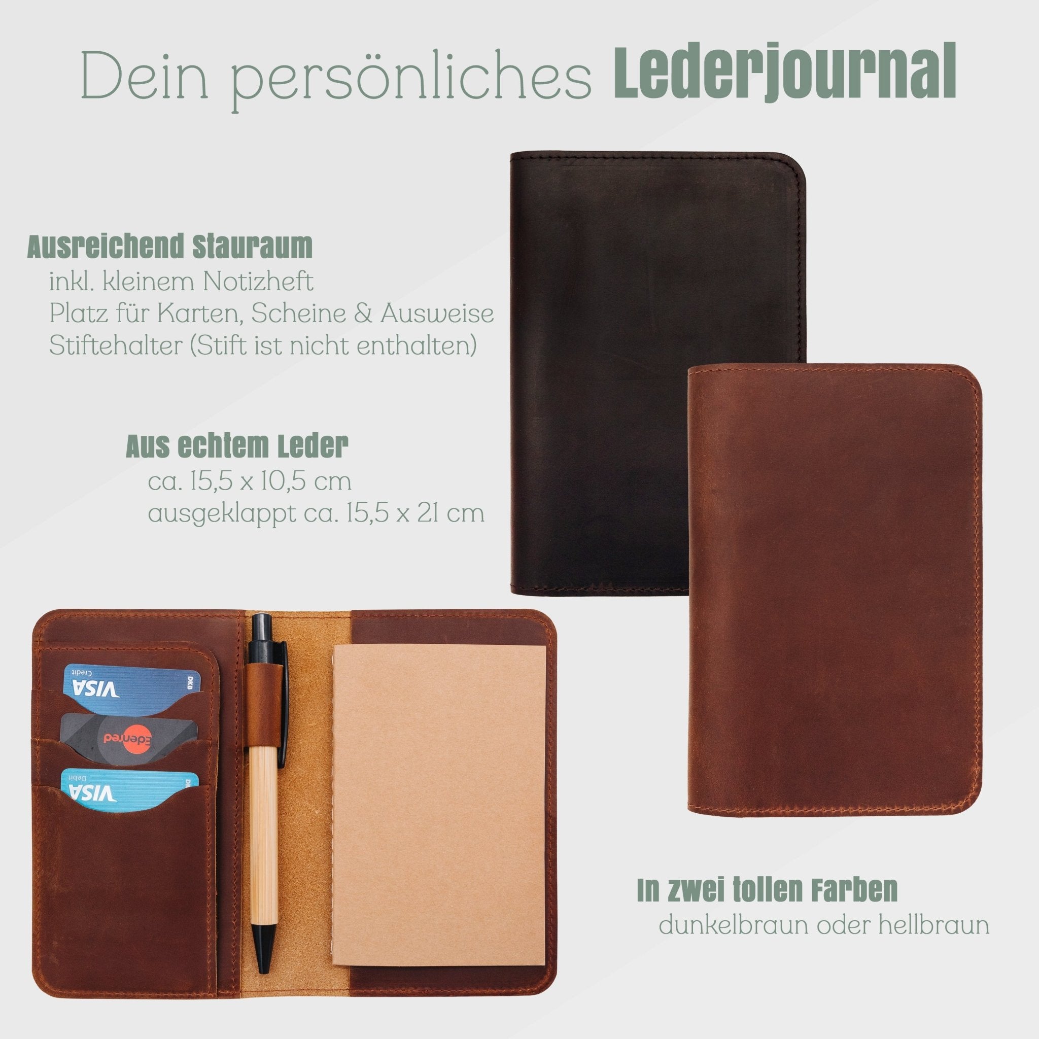 Journal aus echtem Leder - Wunschname - Abenteuernah