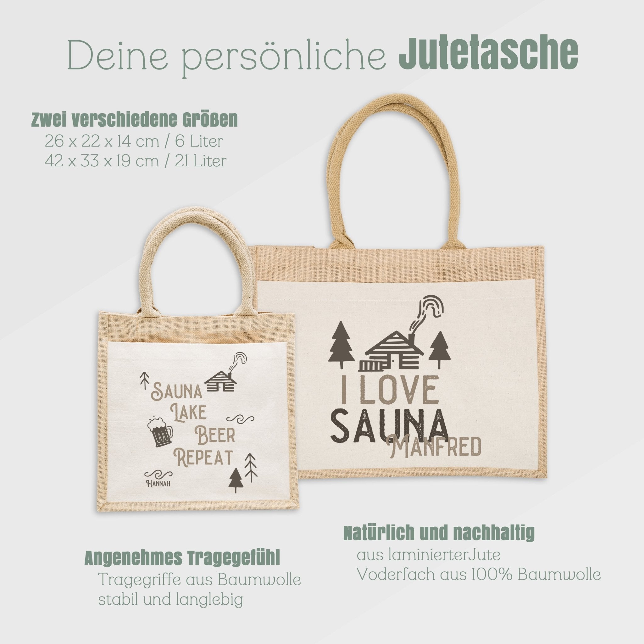 Jutetasche - Sauna - Abenteuernah