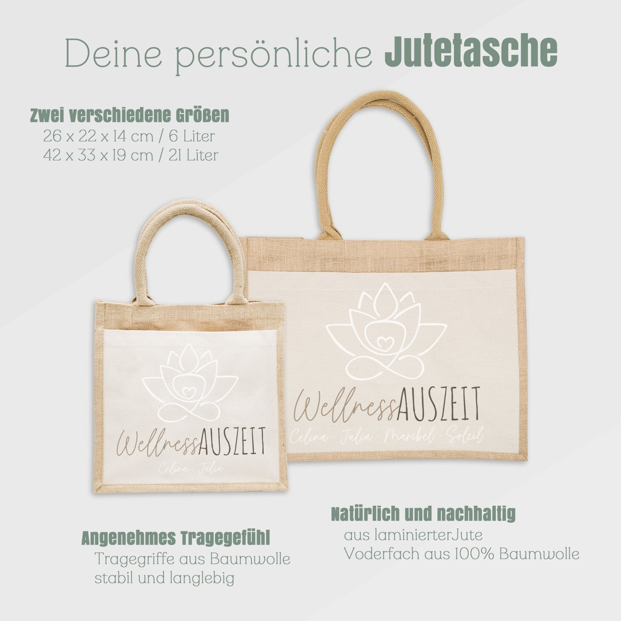 Jutetasche - Wellness Auszeit - Abenteuernah