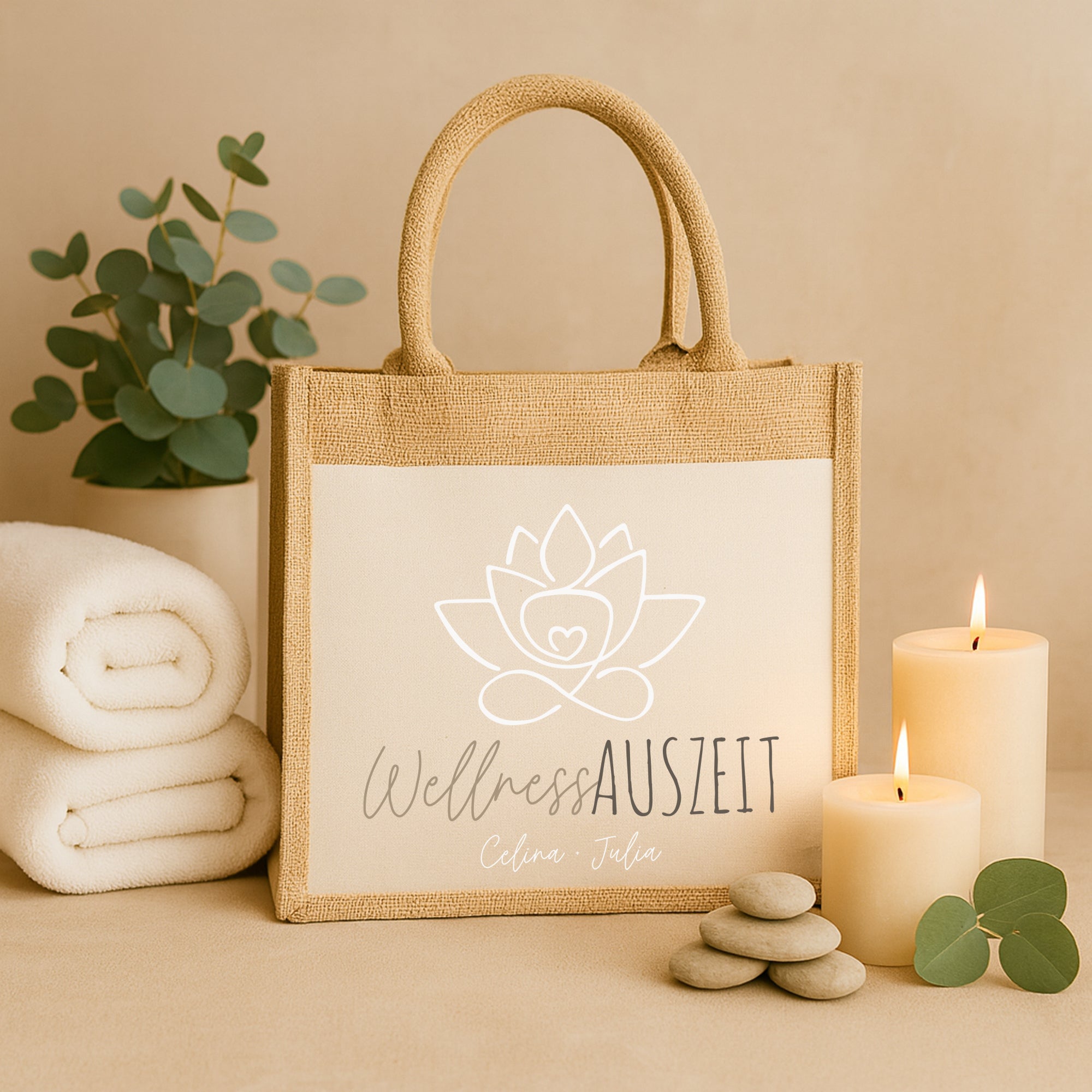 Jutetasche - Wellness Auszeit - Abenteuernah