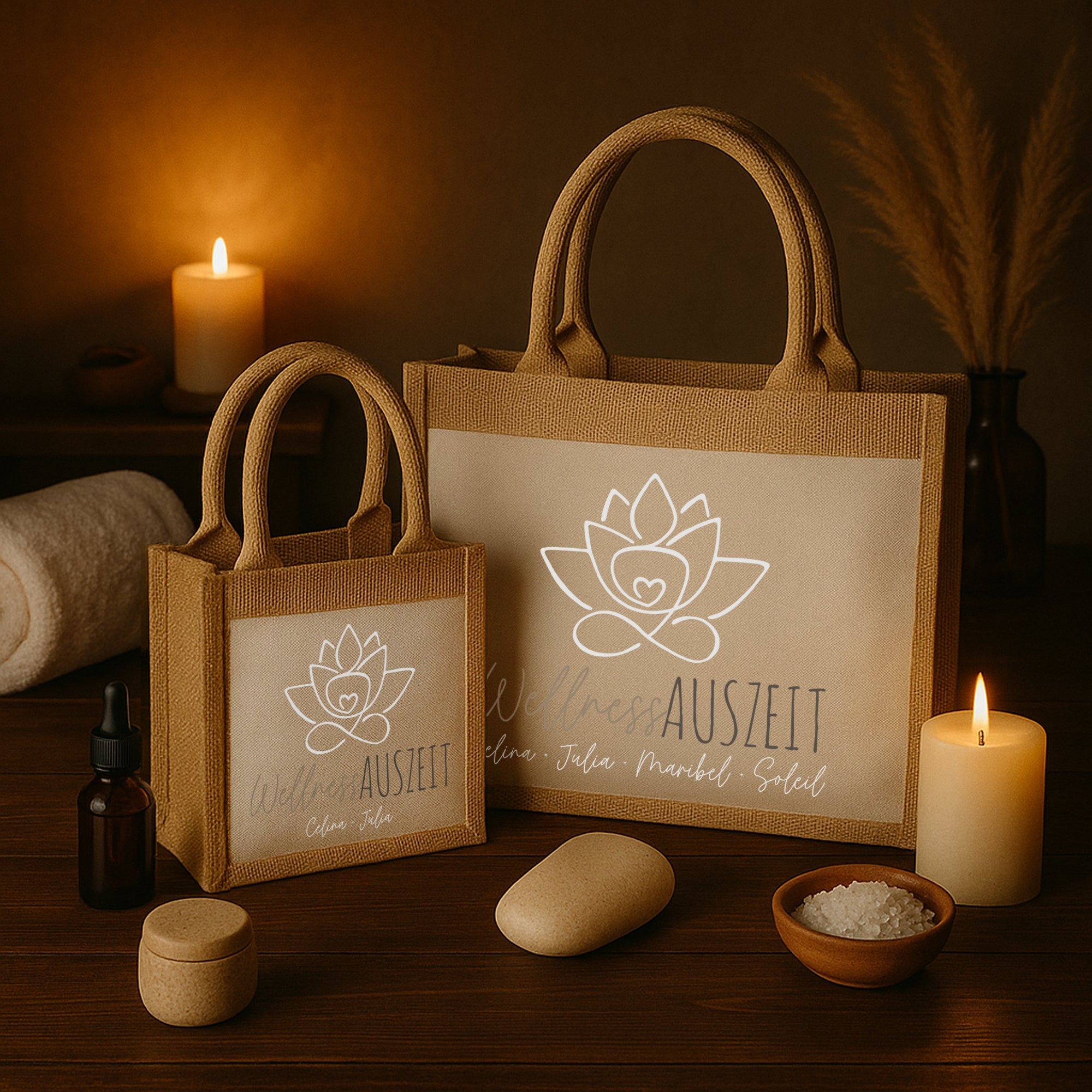 Jutetasche - Wellness Auszeit - Abenteuernah