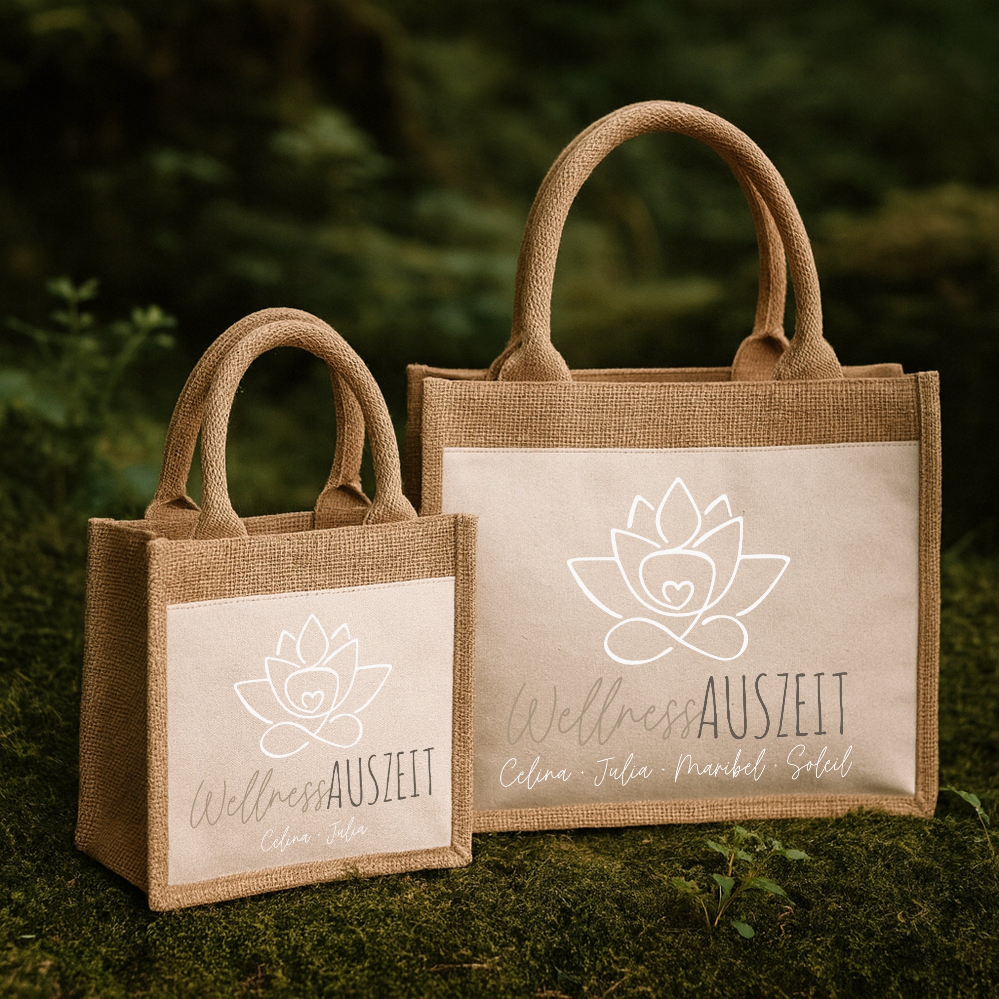 Jutetasche - Wellness Auszeit - Abenteuernah