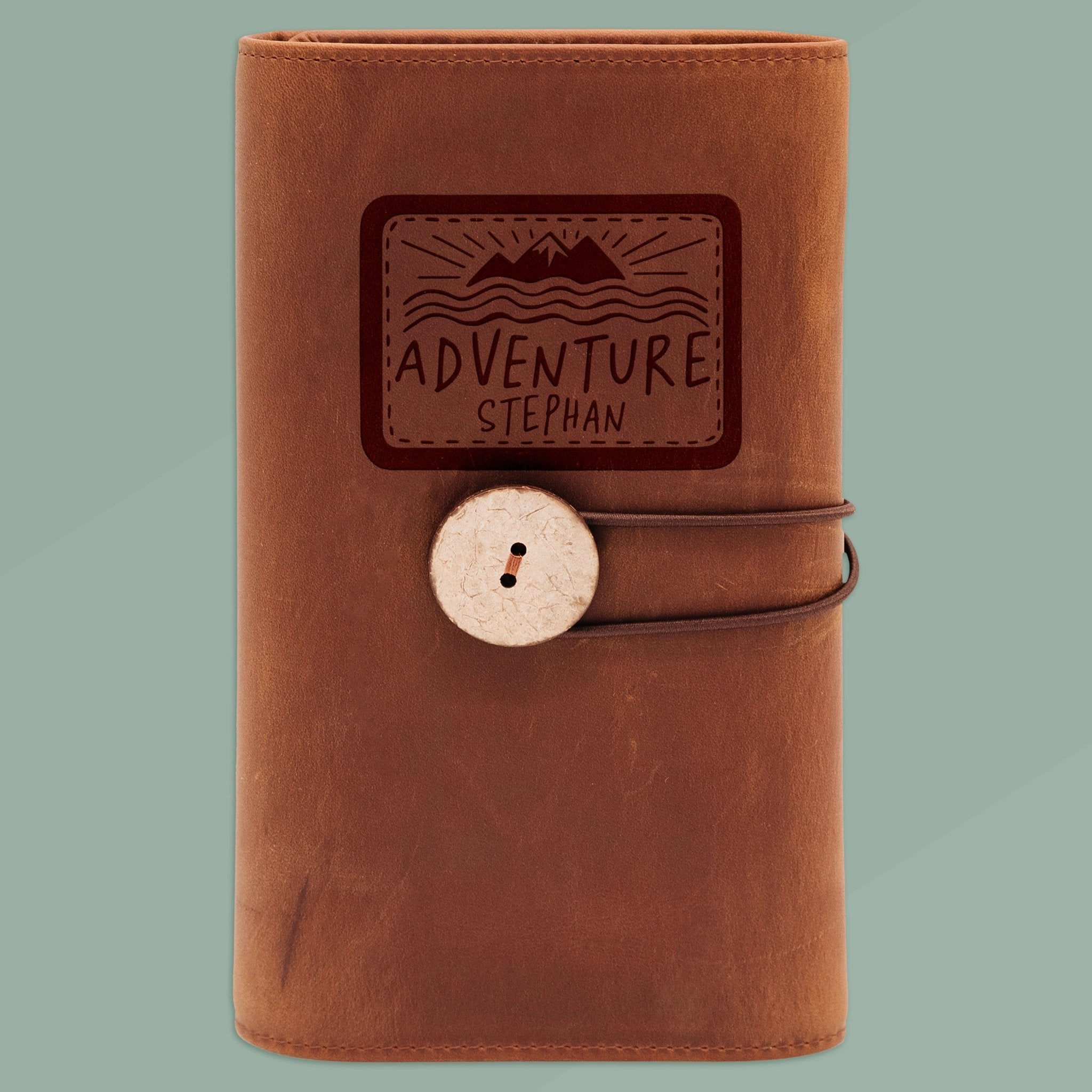 Kabelorganizer aus echtem Leder - Reisemotiv + Wunschname - Abenteuernah