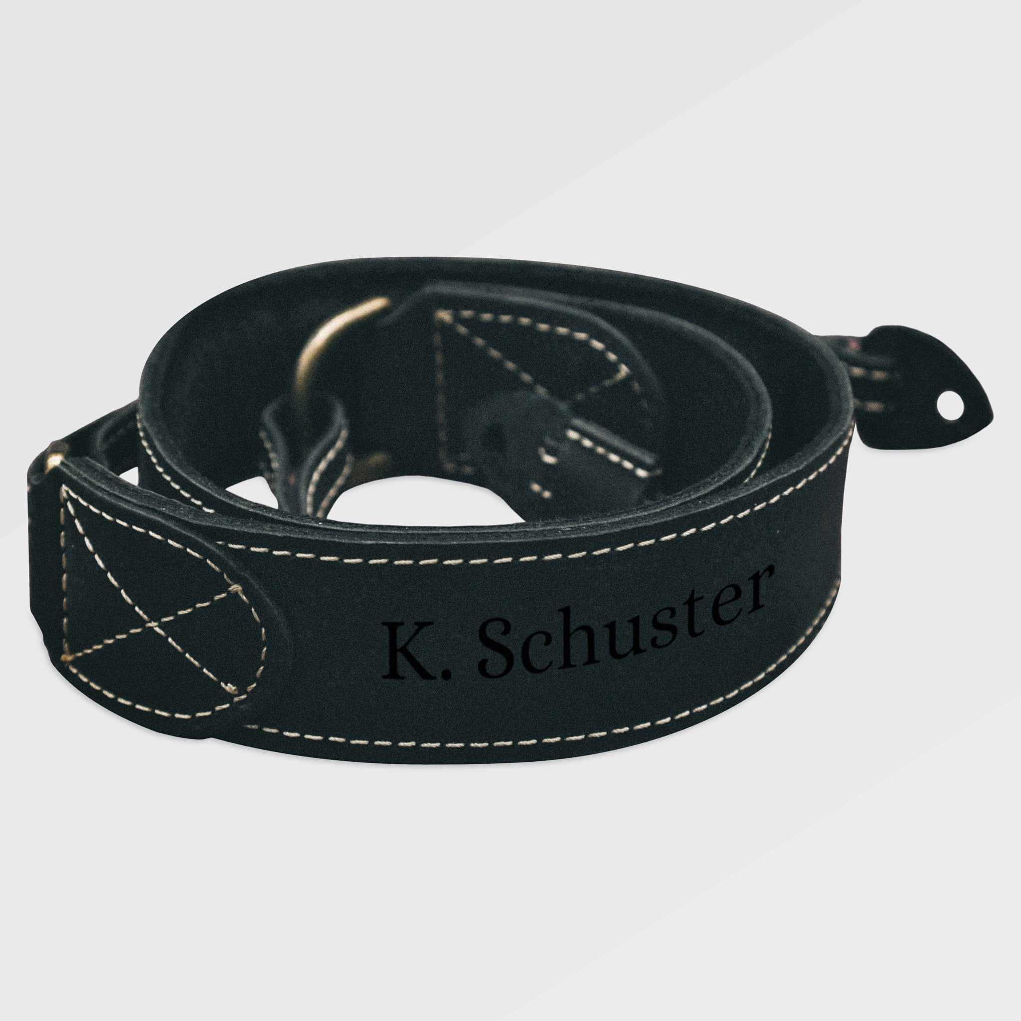 Kameragurt Echtleder - Wunschname - Abenteuernah