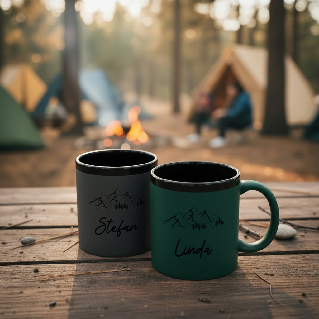 Keramiktasse farbig - Berge - Abenteuernah