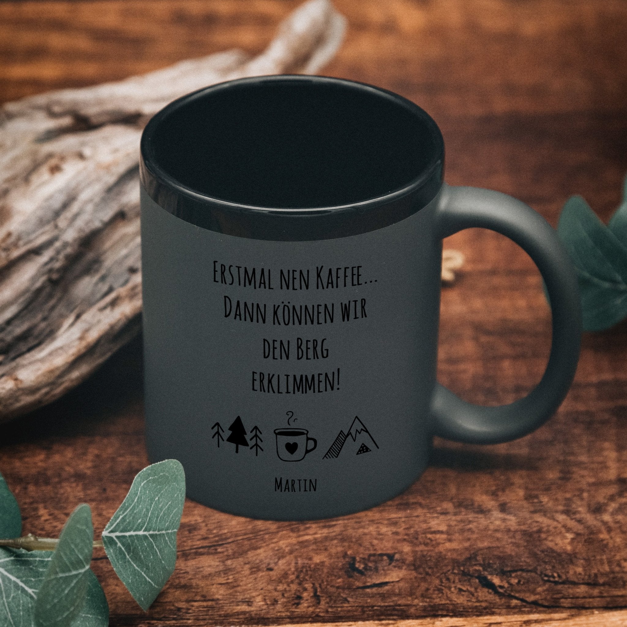 Keramiktasse farbig - Erstmal Kaffee - Abenteuernah