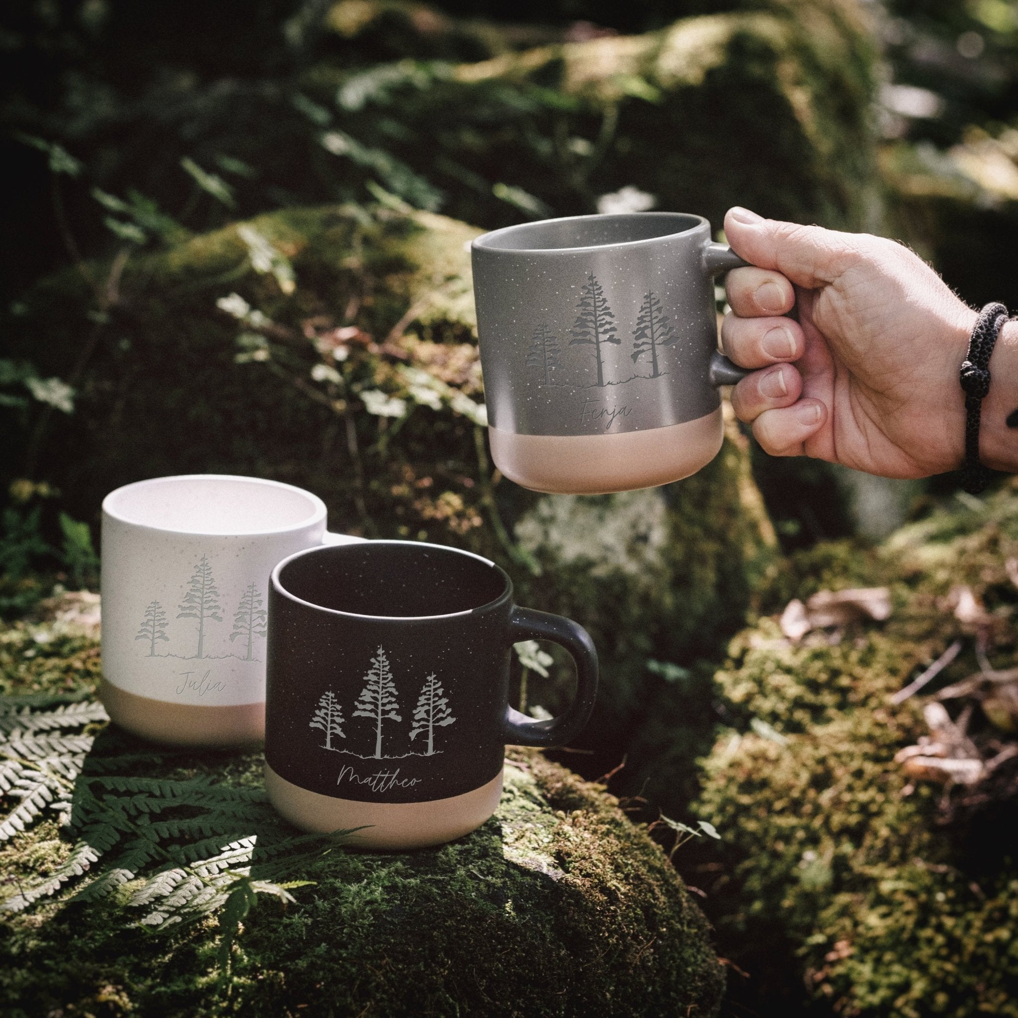 Keramiktasse Steingut - Wald - Abenteuernah