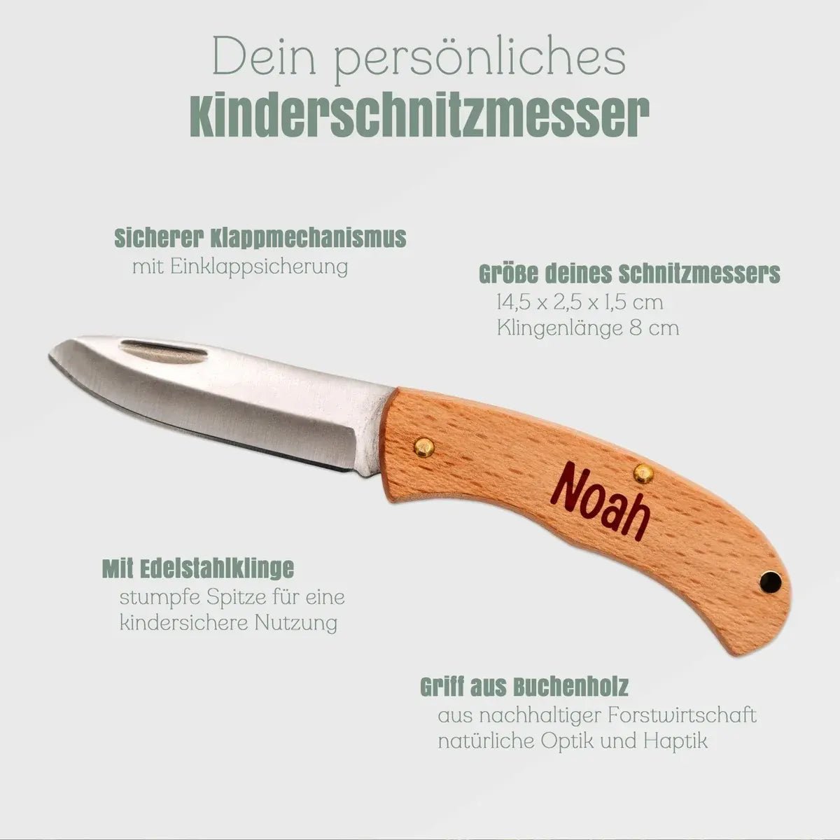 Kinder Schnitzmesser personalisiert - Abenteuernah