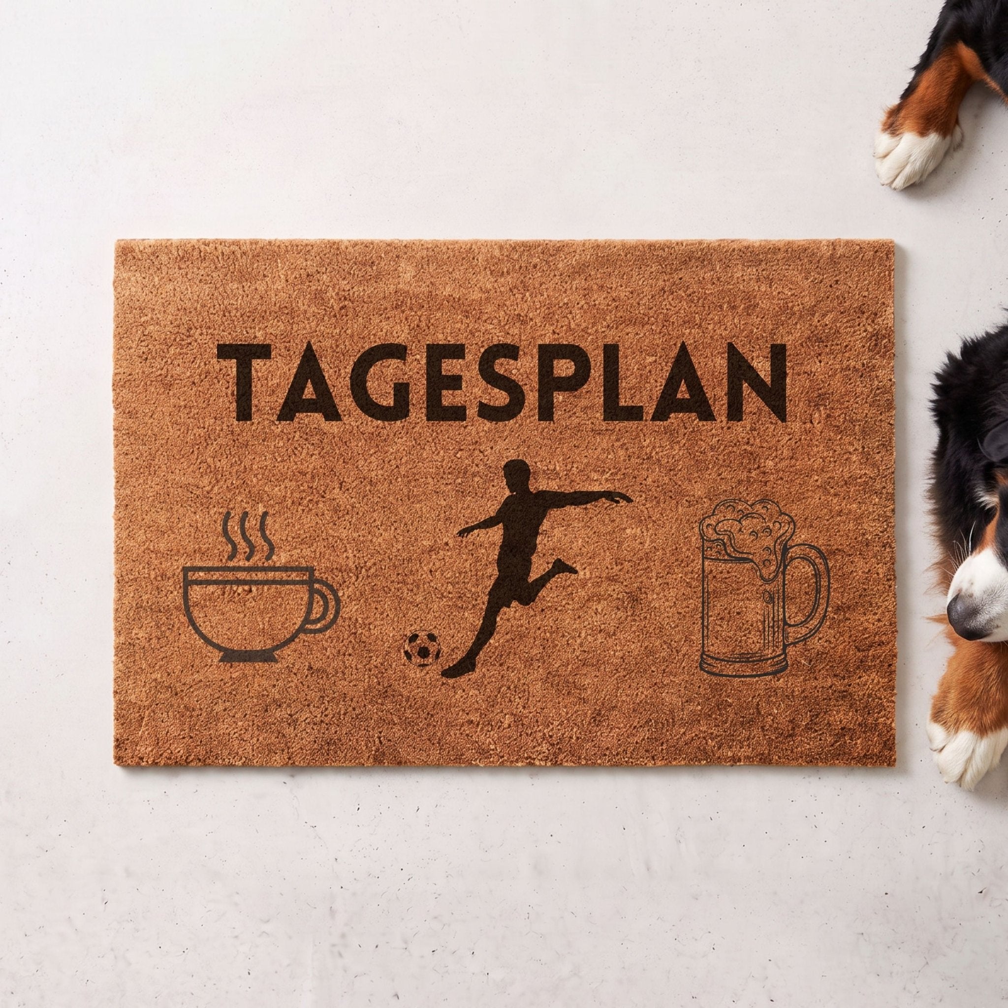 Kokos Fußmatte - Kaffee Fußball Bier - Abenteuernah