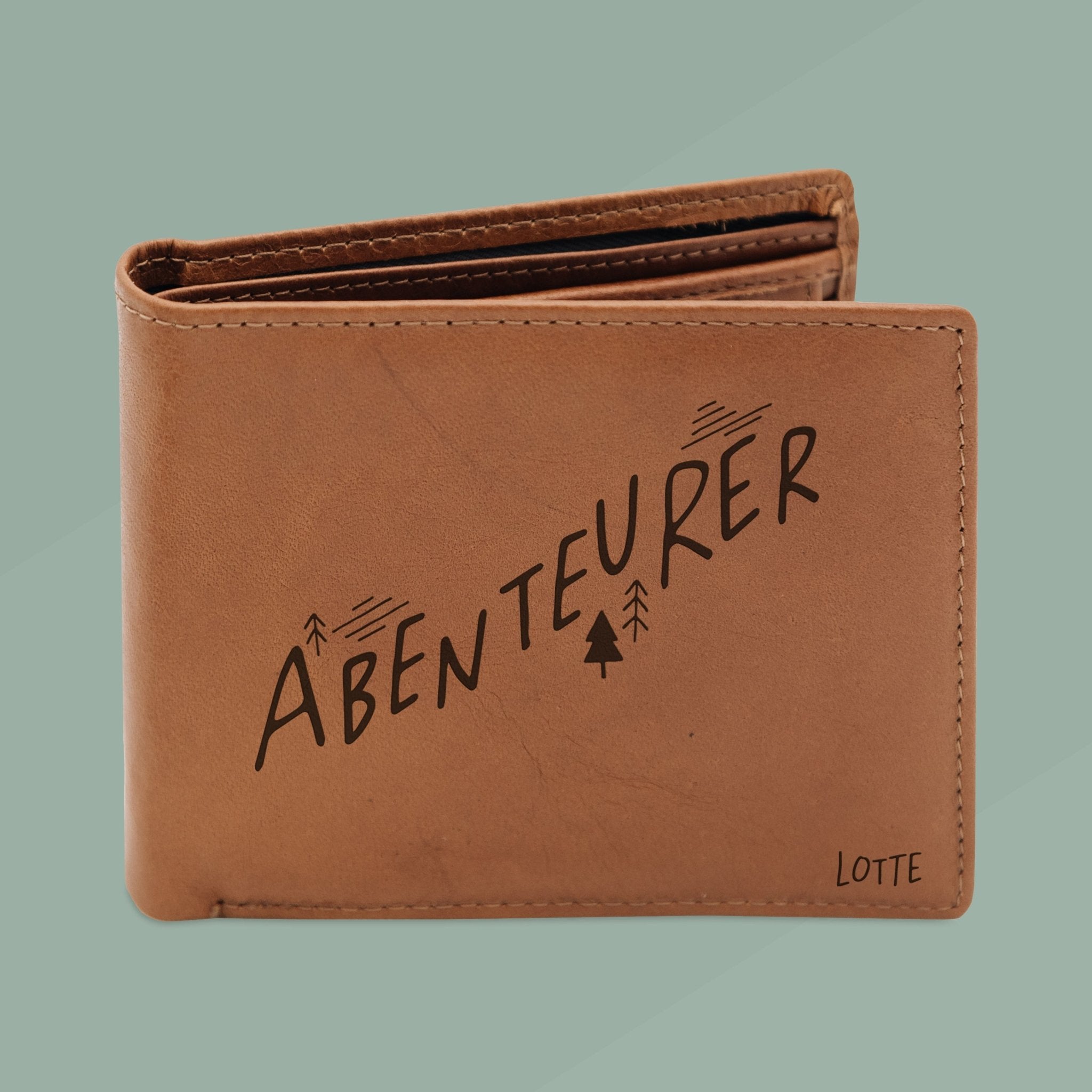 Leder Portemonnaie - Abenteurer, Freigeist, Pfennigfuchser - Abenteuernah