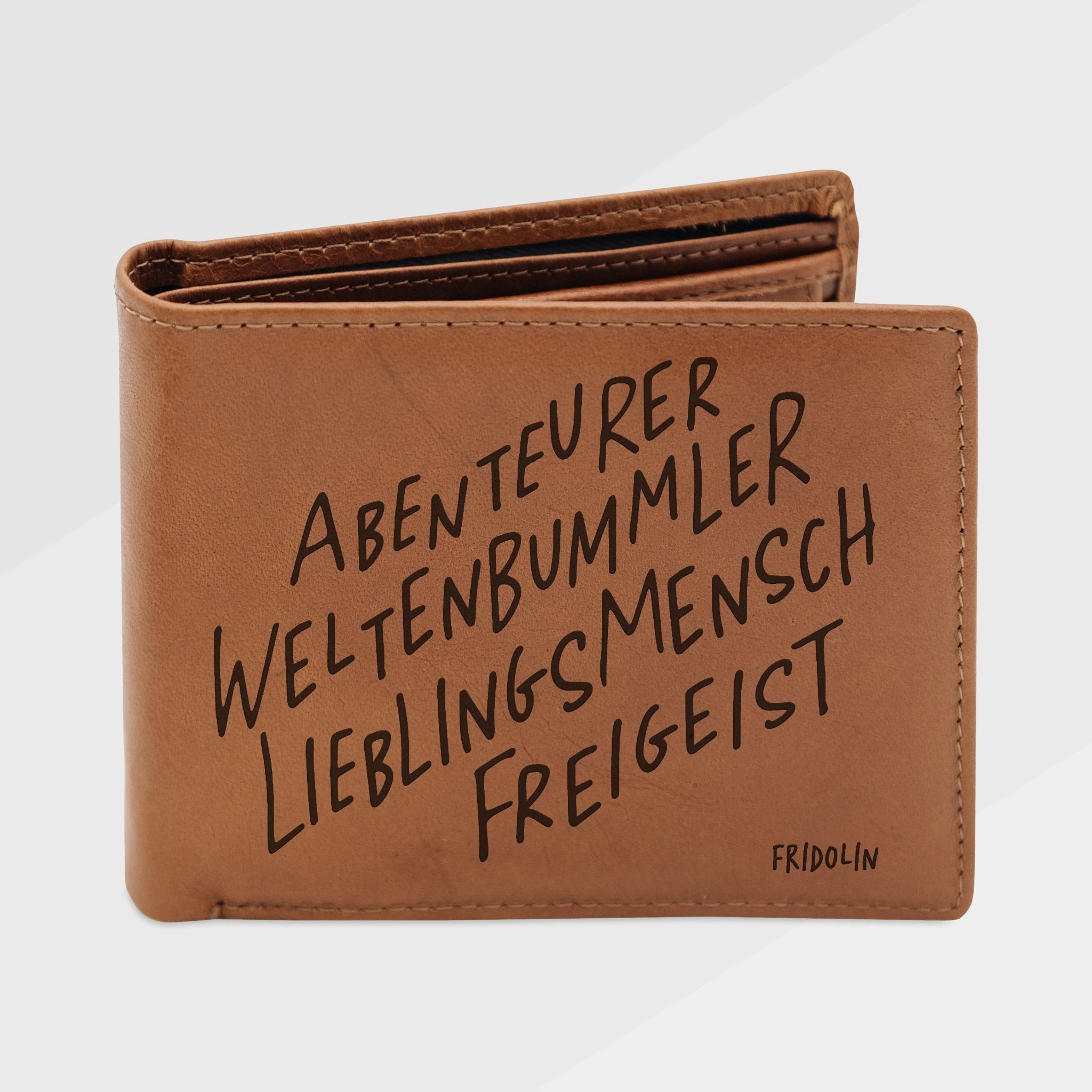 Leder Portemonnaie - Abenteurer, Weltenbummler und co - Abenteuernah